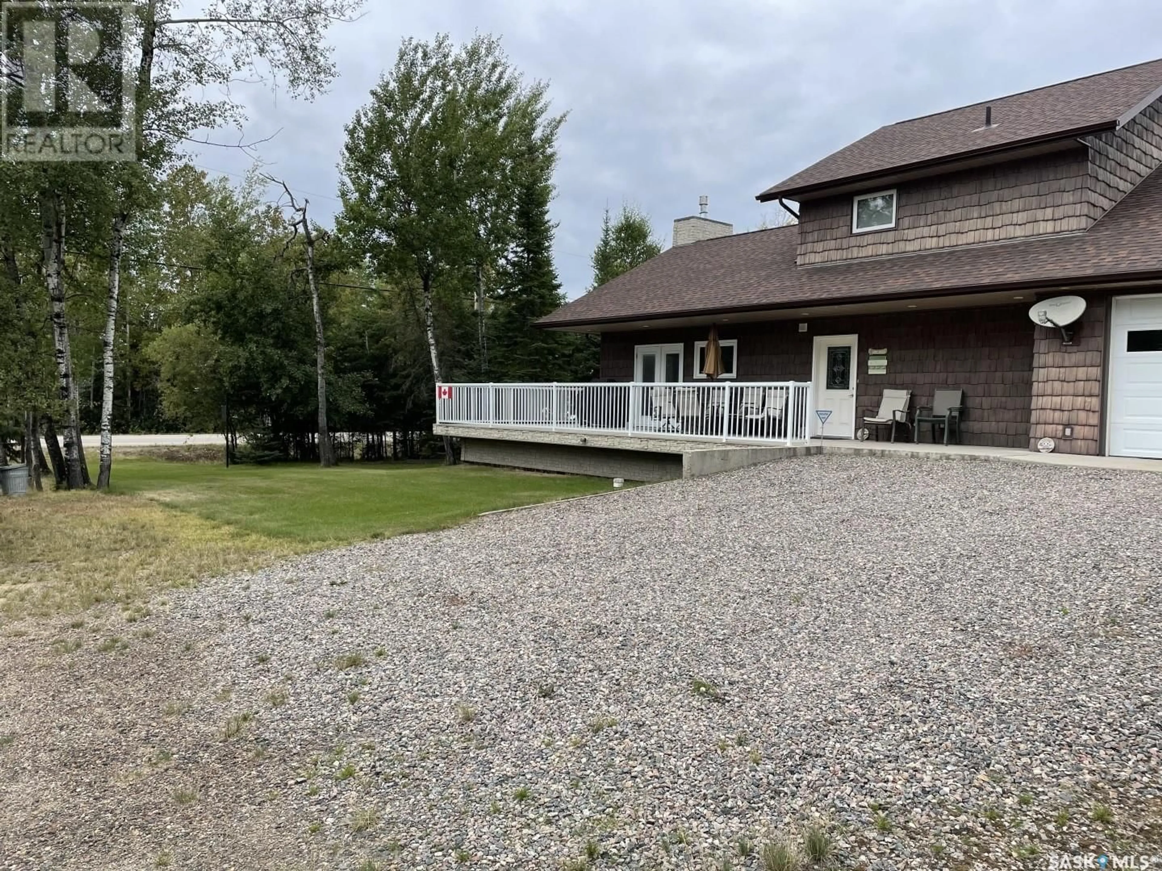 A pic from outside/outdoor area/front of a property/back of a property/a pic from drone, unknown for 36 SIMON LEHNE DRIVE, Candle Lake Saskatchewan S0J3E0