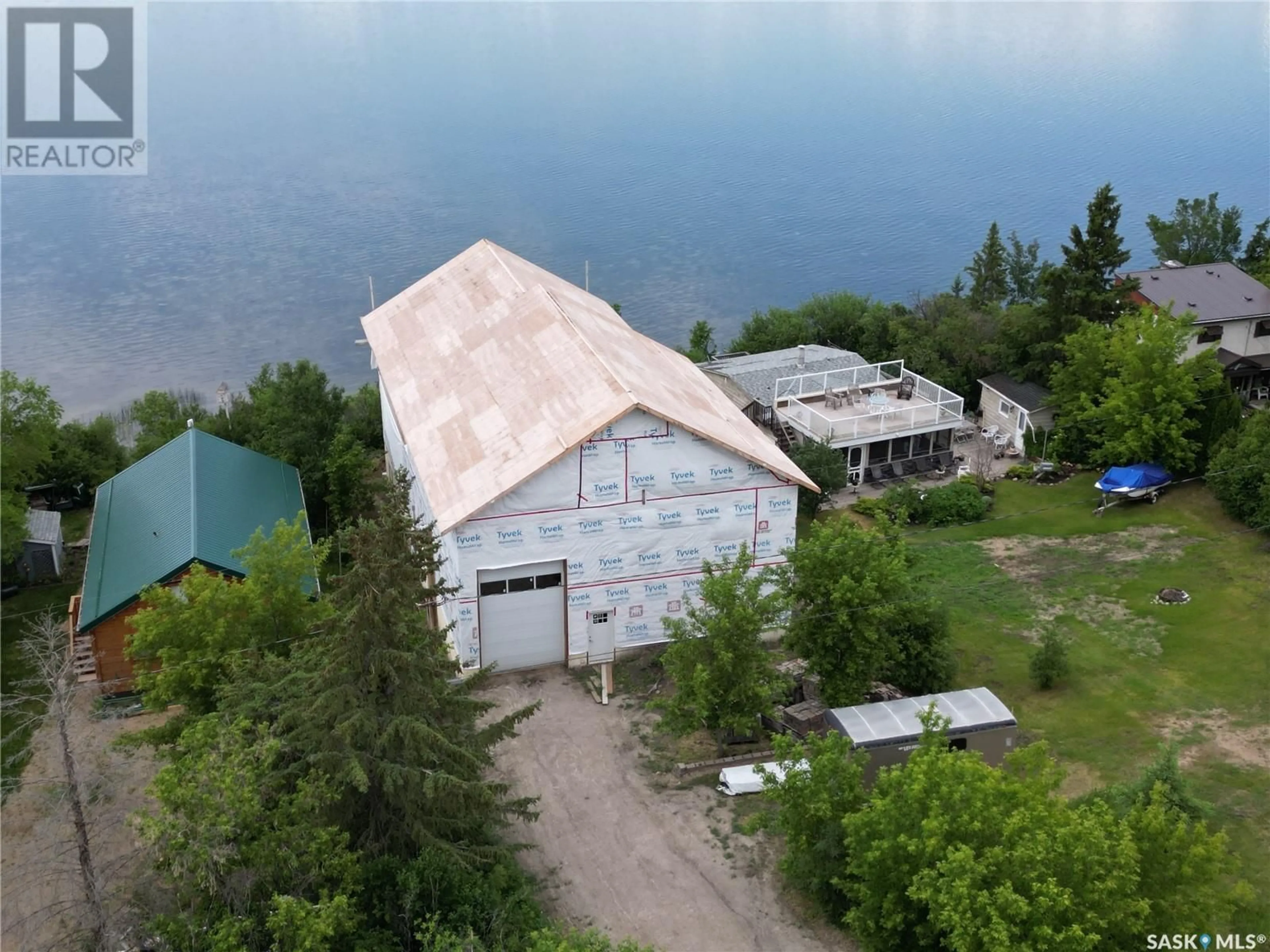 A pic from outside/outdoor area/front of a property/back of a property/a pic from drone, water/lake/river/ocean view for 24 ELDRIDGE DRIVE, Meota Rm No.468 Saskatchewan S0M0L0