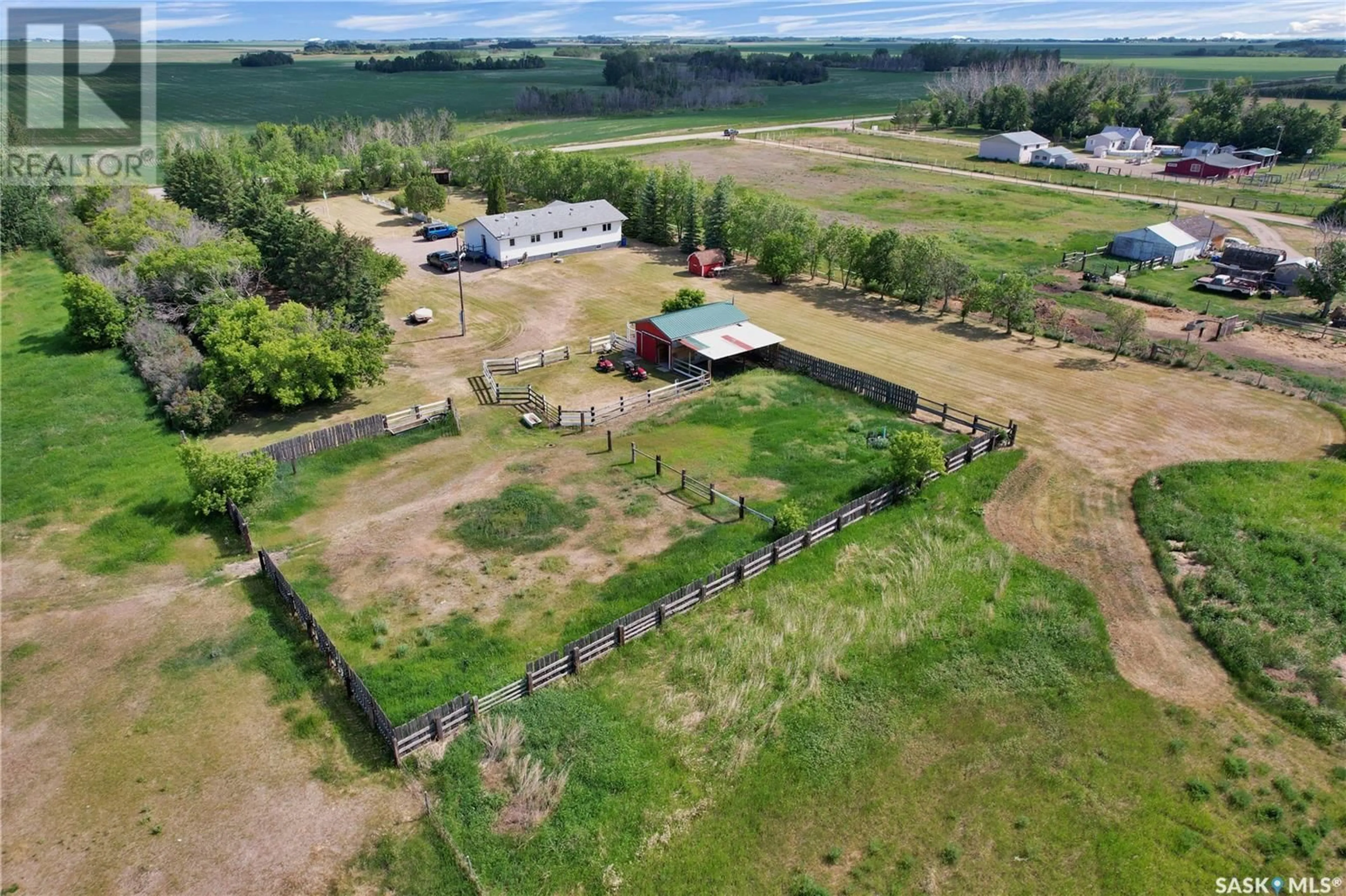 A pic from outside/outdoor area/front of a property/back of a property/a pic from drone, building for GRUENTHAL NOLIN ACREAGE, Rosthern Rm No. 403 Saskatchewan S0K3A0