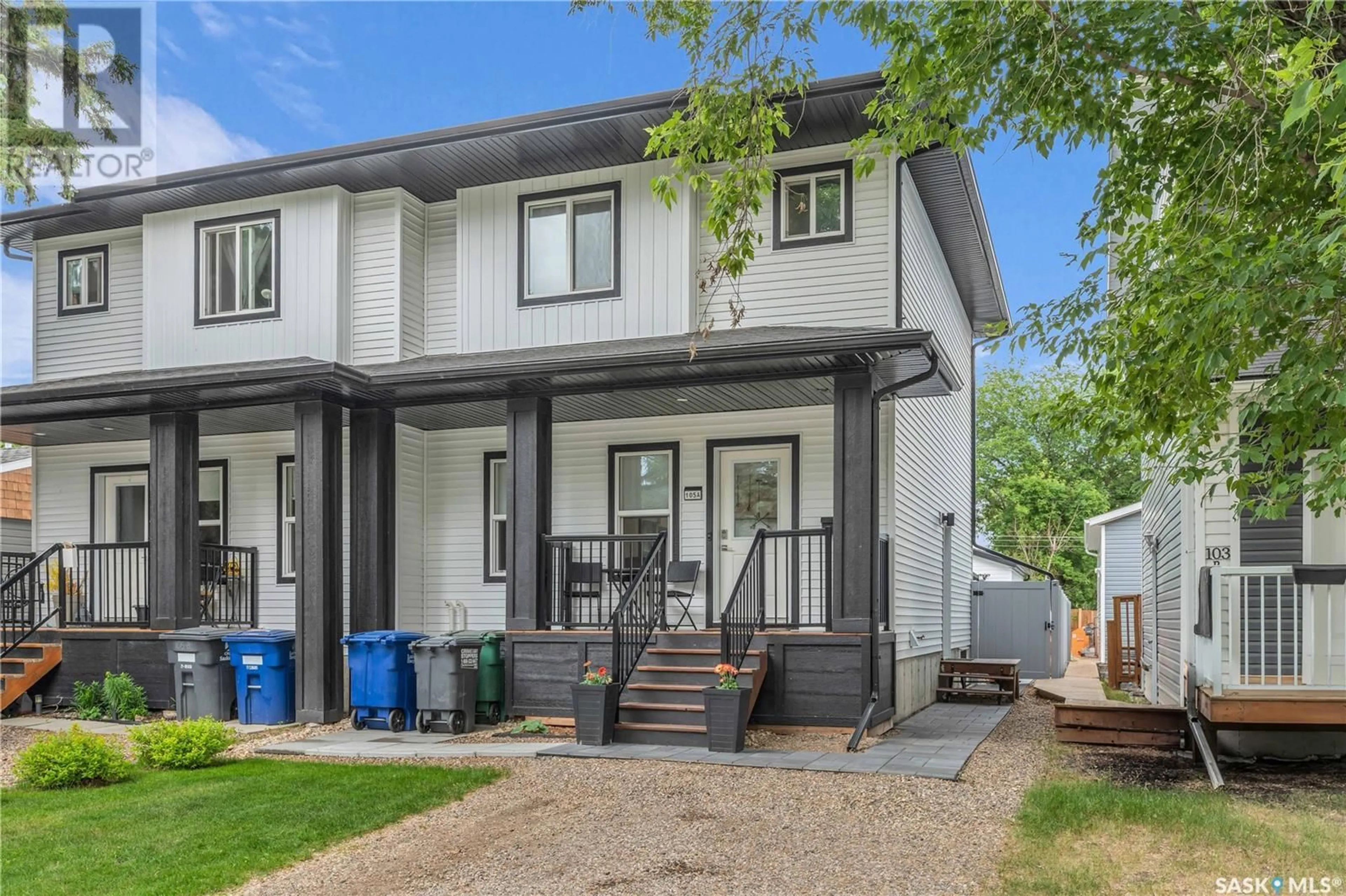 Home with vinyl exterior material, street for 105A EVANS STREET, Saskatoon Saskatchewan S7N2B1