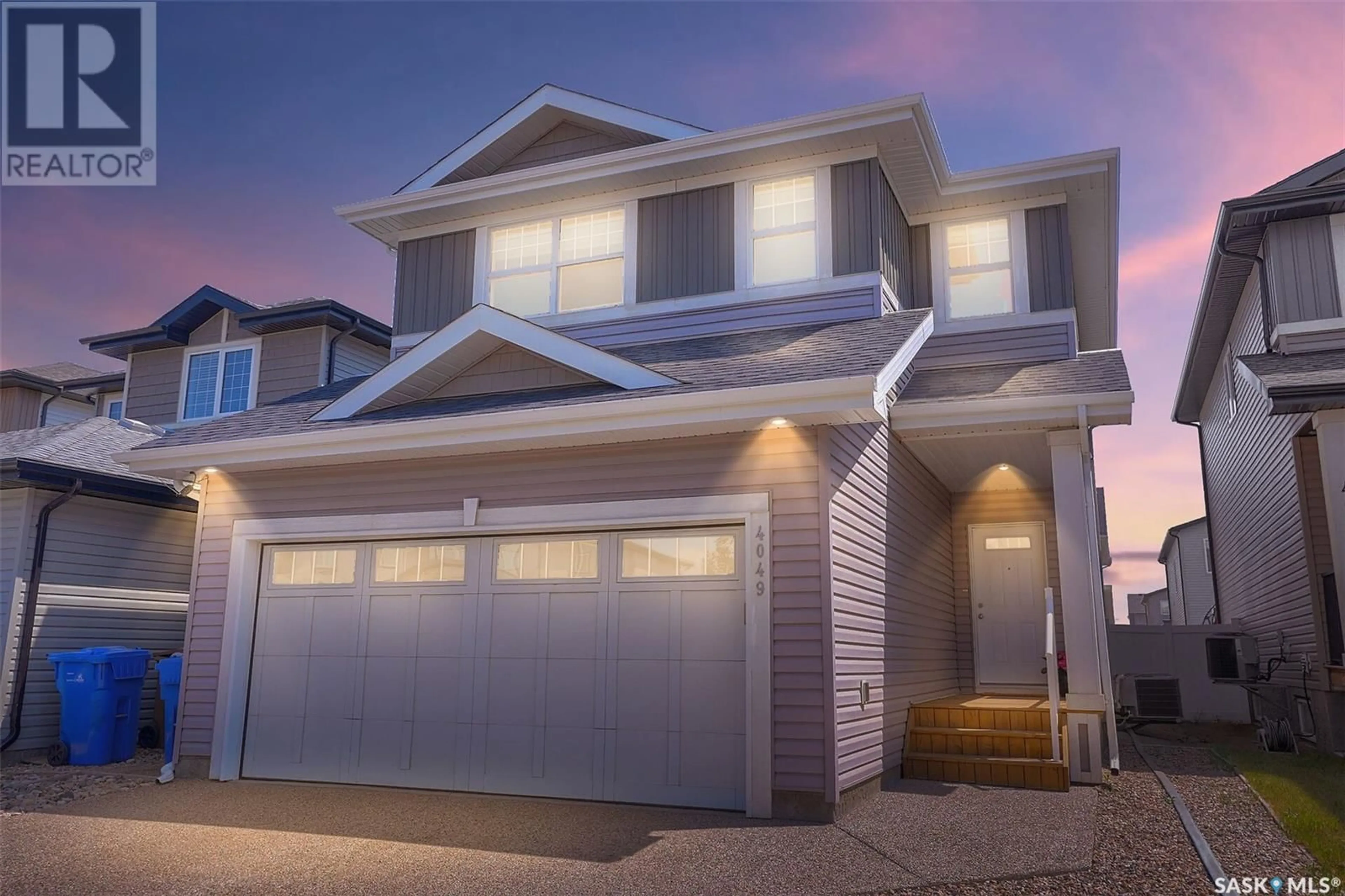 Home with vinyl exterior material, street for 4049 DELHAYE WAY, Regina Saskatchewan S4W0N3
