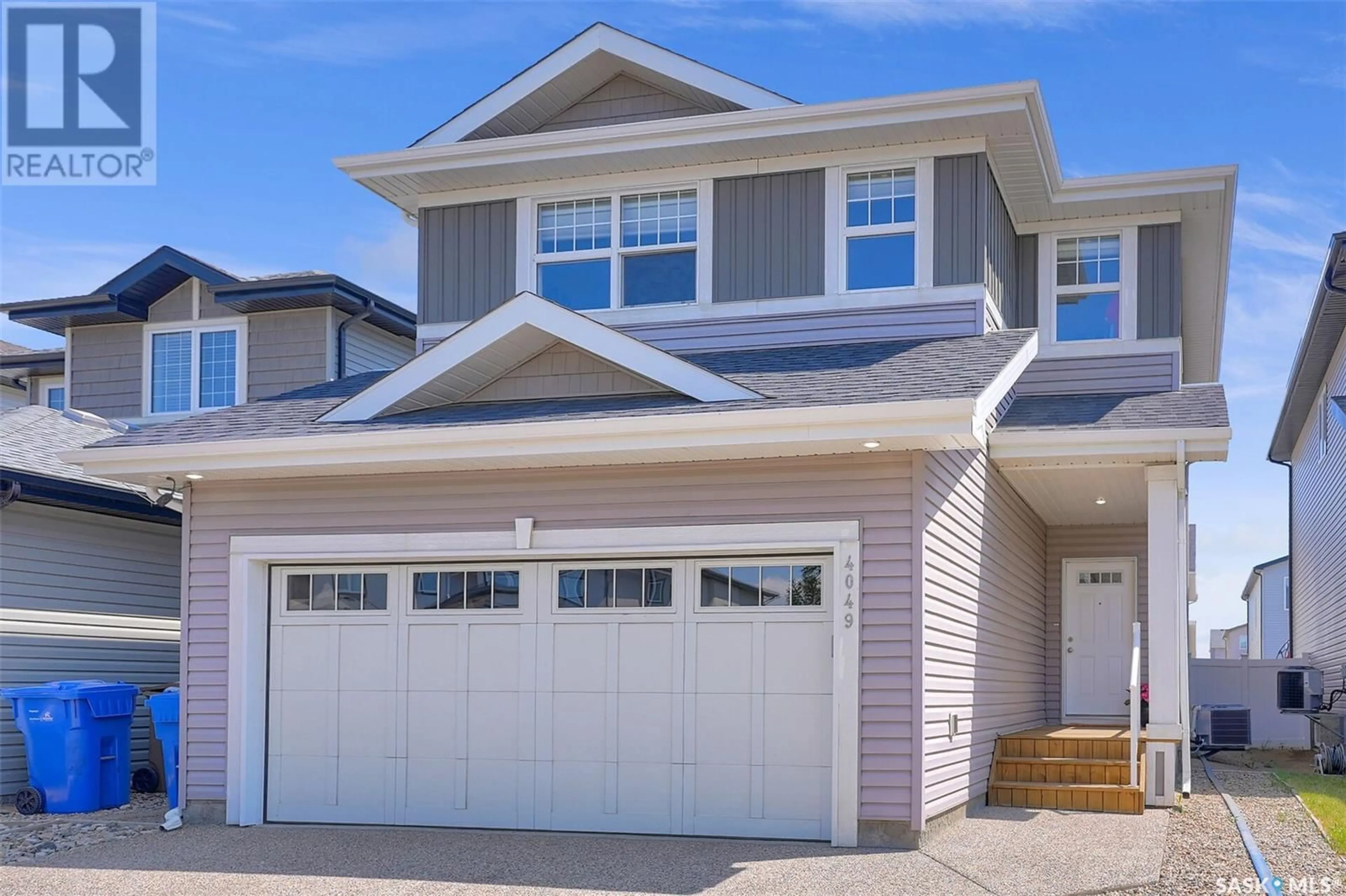 Home with vinyl exterior material, street for 4049 DELHAYE WAY, Regina Saskatchewan S4W0N3