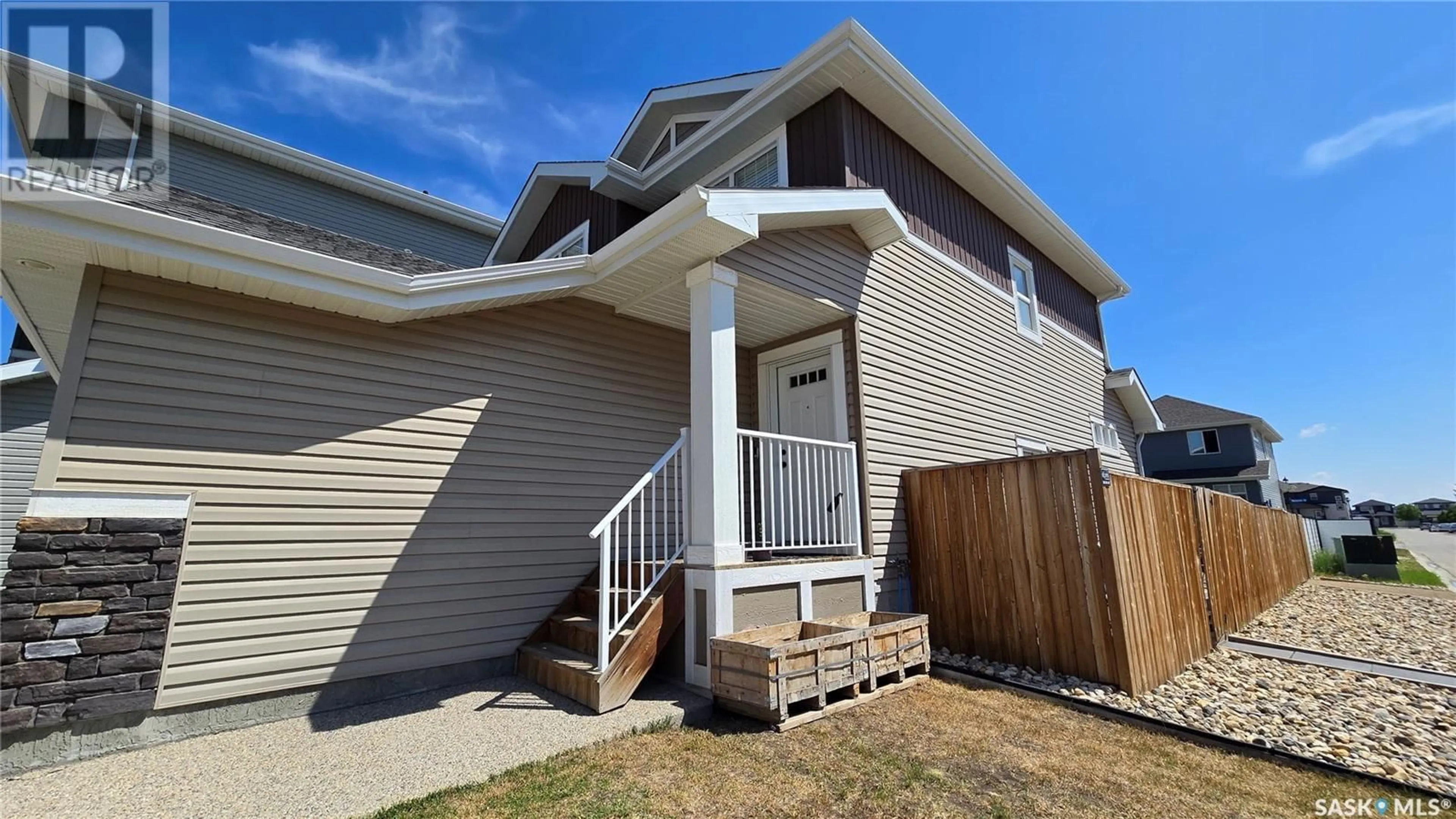 Home with vinyl exterior material, street for 4081 DELHAYE WAY, Regina Saskatchewan S4W0N3