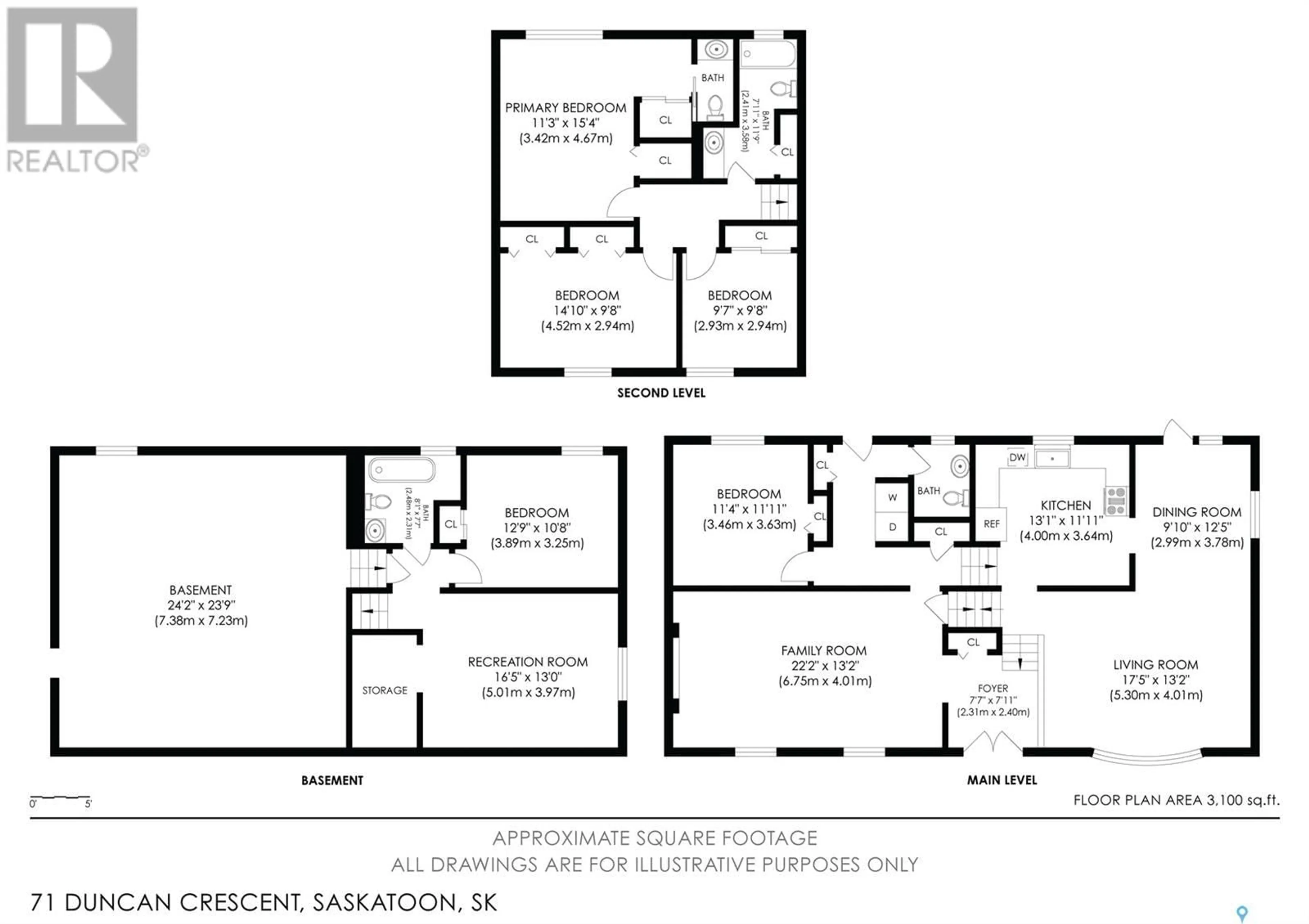 Floor plan for 71 DUNCAN CRESCENT, Saskatoon Saskatchewan S7H4K3