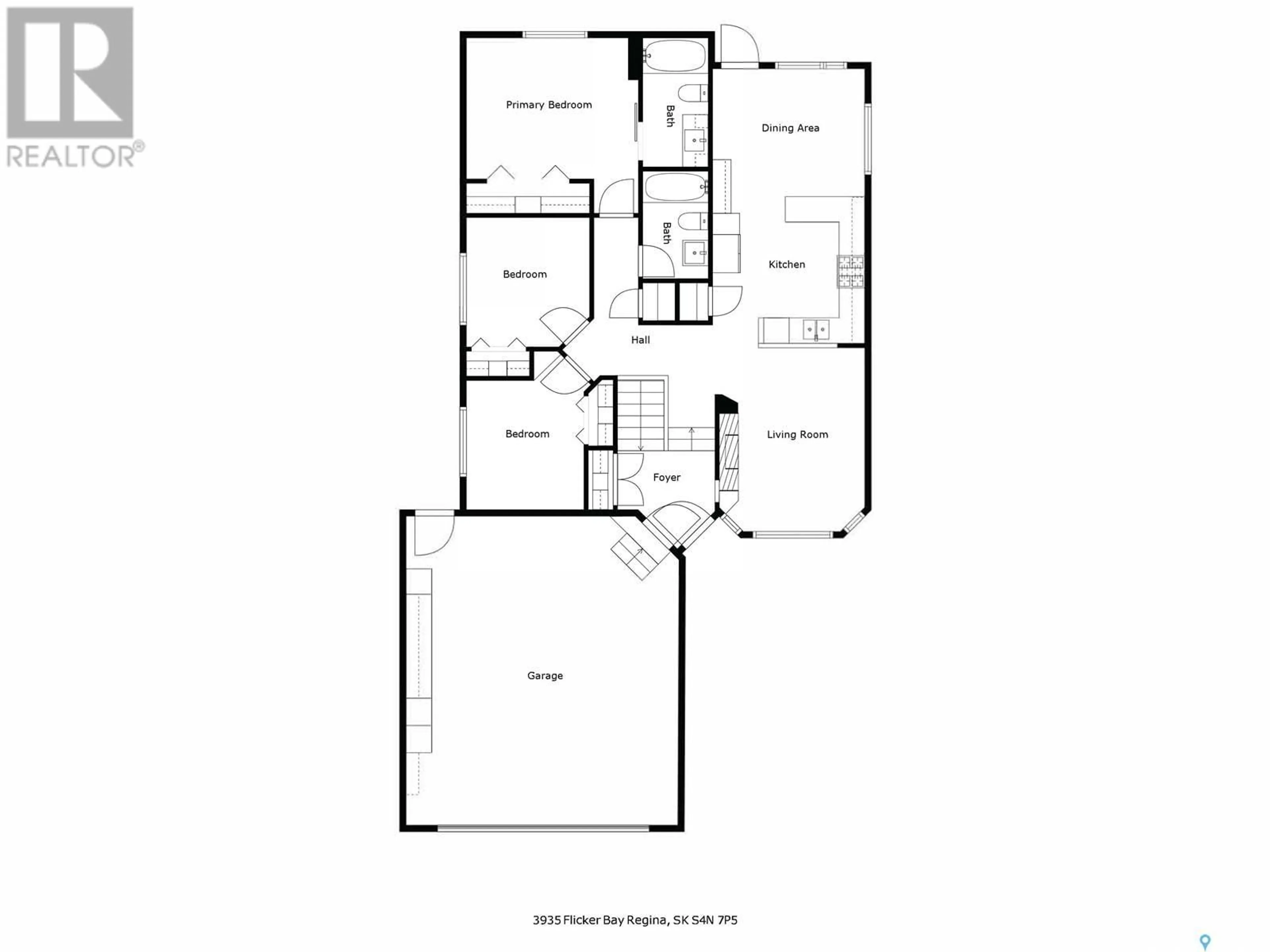 Floor plan for E - 3935 FLICKER BAY, Regina Saskatchewan S4N7P5