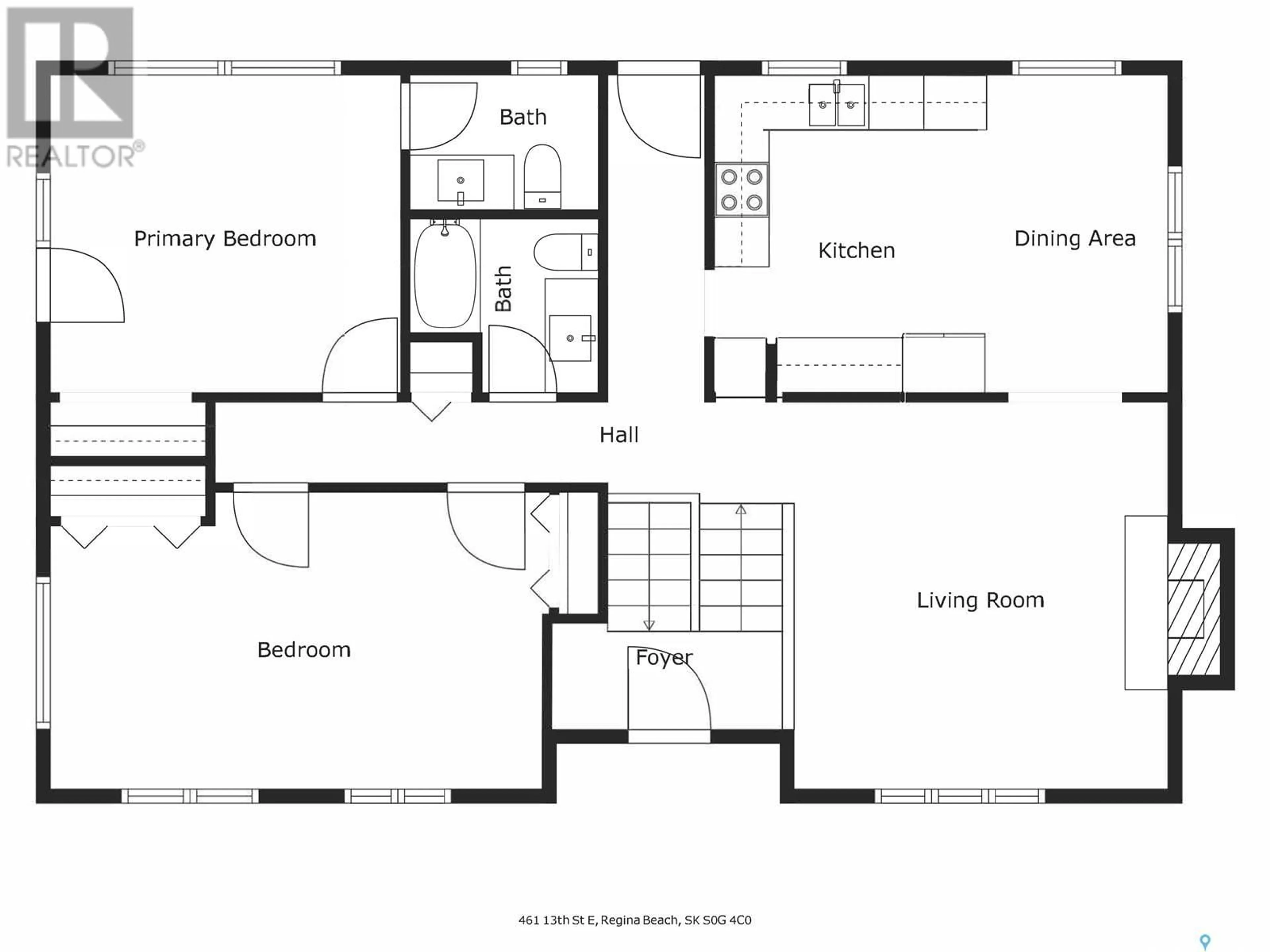 Floor plan for 461 13TH STREET, Regina Beach Saskatchewan S0G4C0