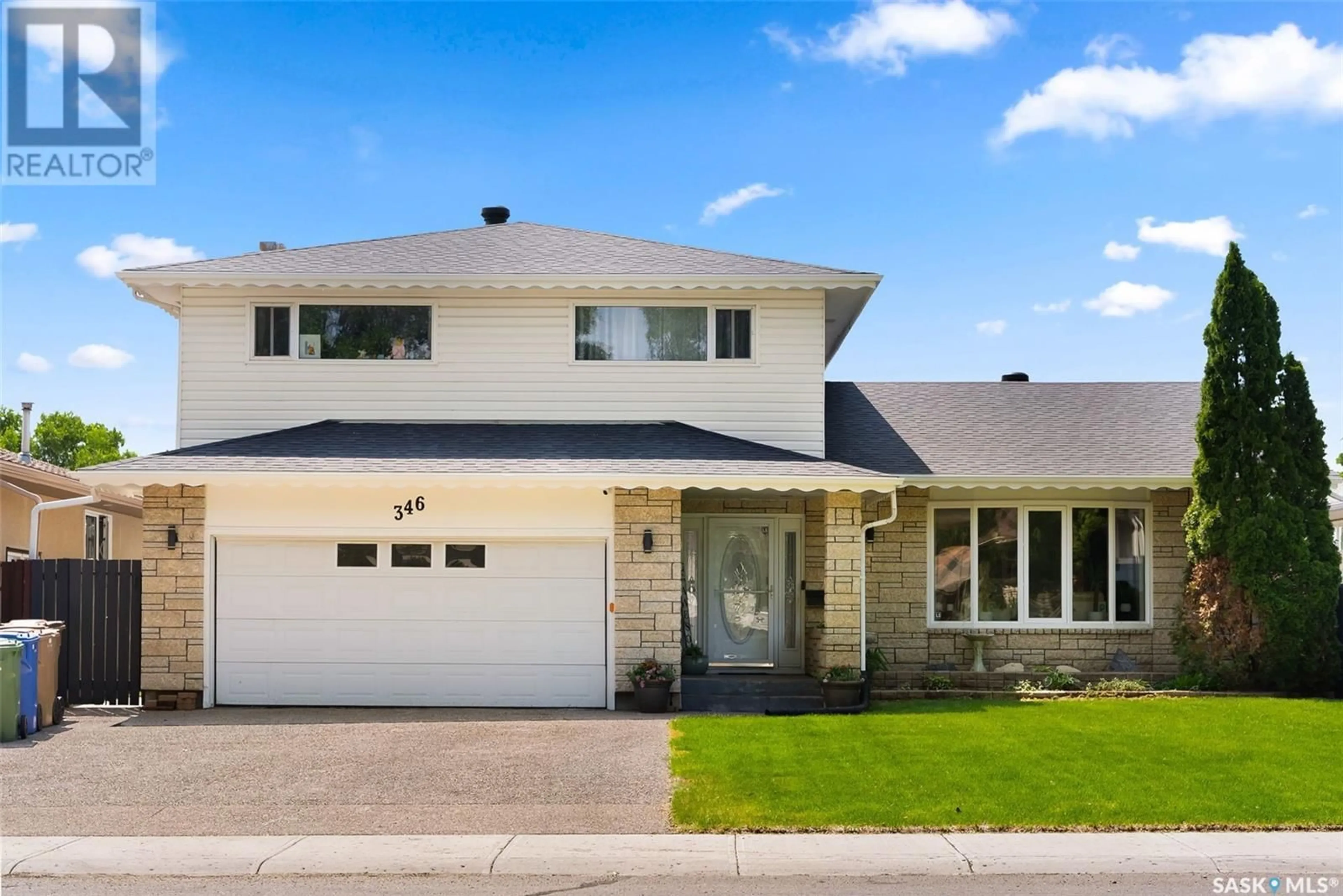 Home with brick exterior material, street for 346 DALGLIESH DRIVE, Regina Saskatchewan S4R7J3