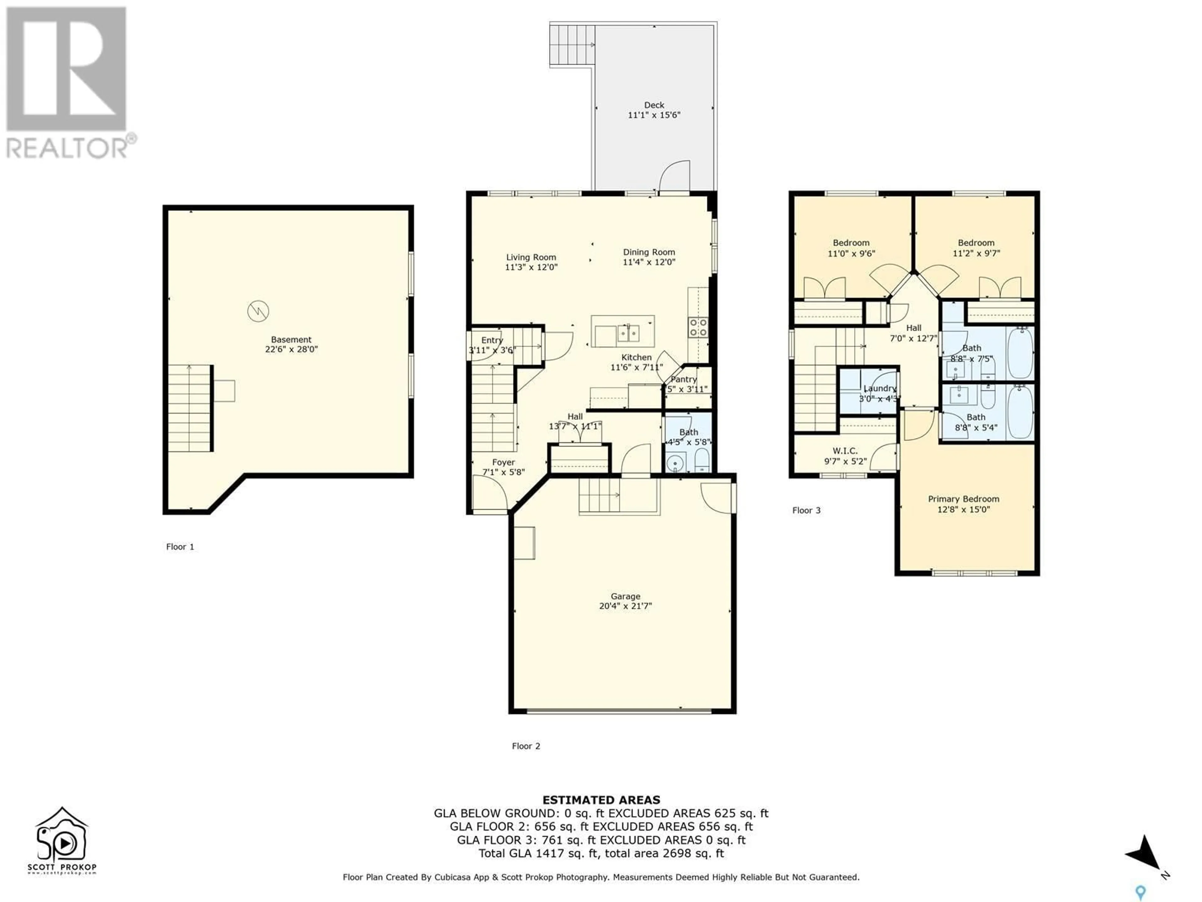 Floor plan for 304 PEPPER PLACE, Saskatoon Saskatchewan S7V1S7