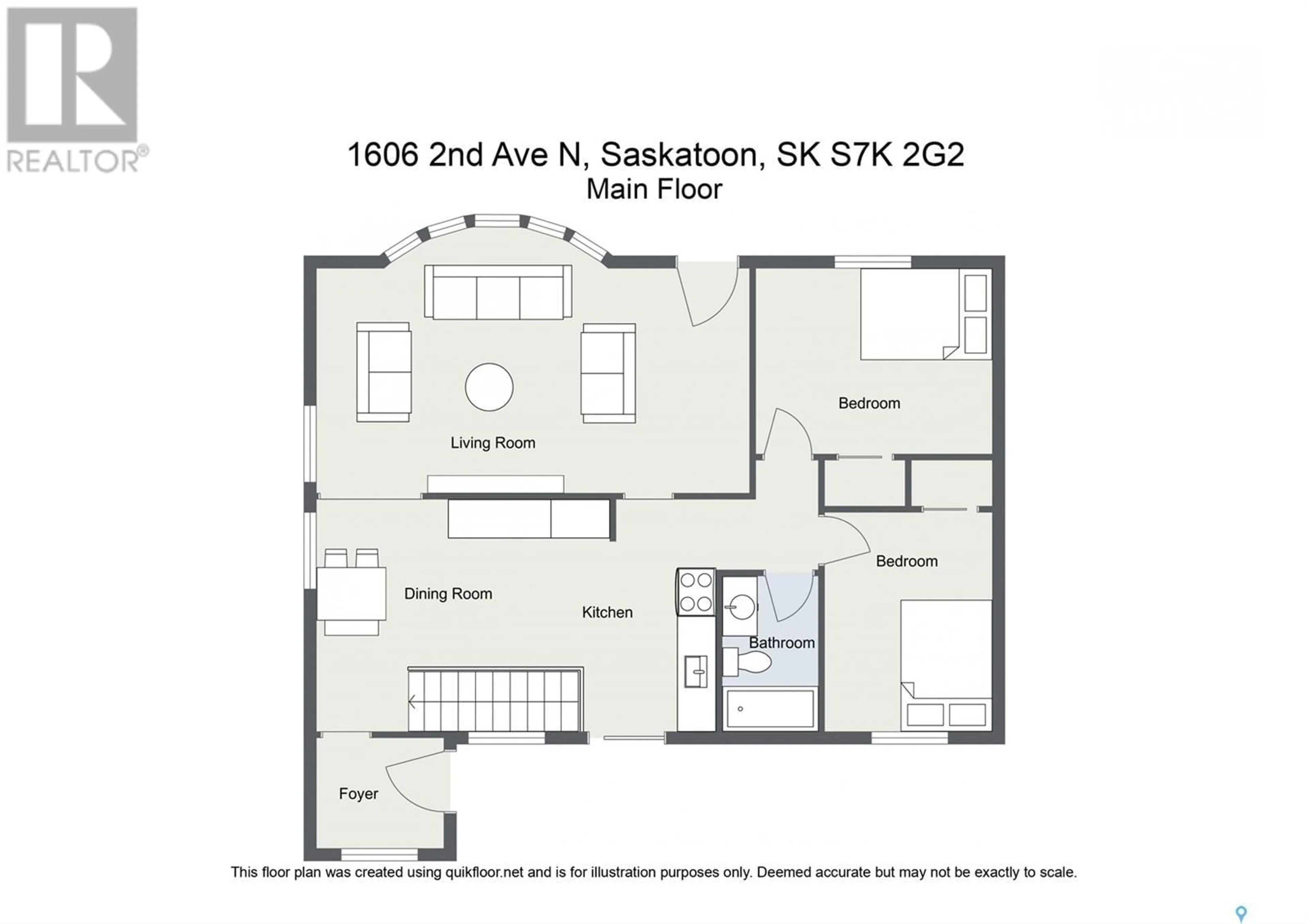 Floor plan for 1606 2ND AVENUE, Saskatoon Saskatchewan S7K2G2