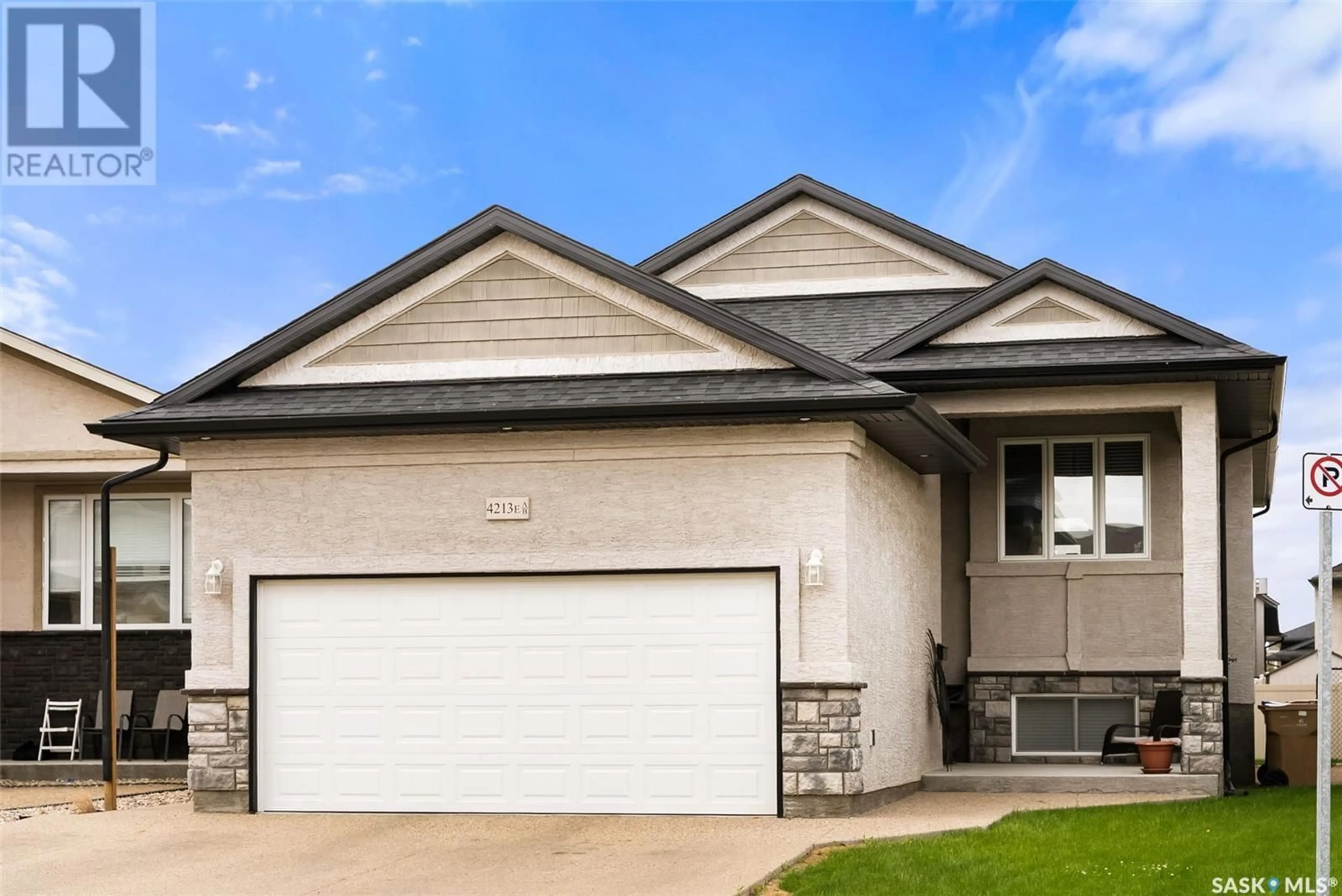 Home with vinyl exterior material, street for E - 4213 GREEN OLIVE WAY, Regina Saskatchewan S4V1P9