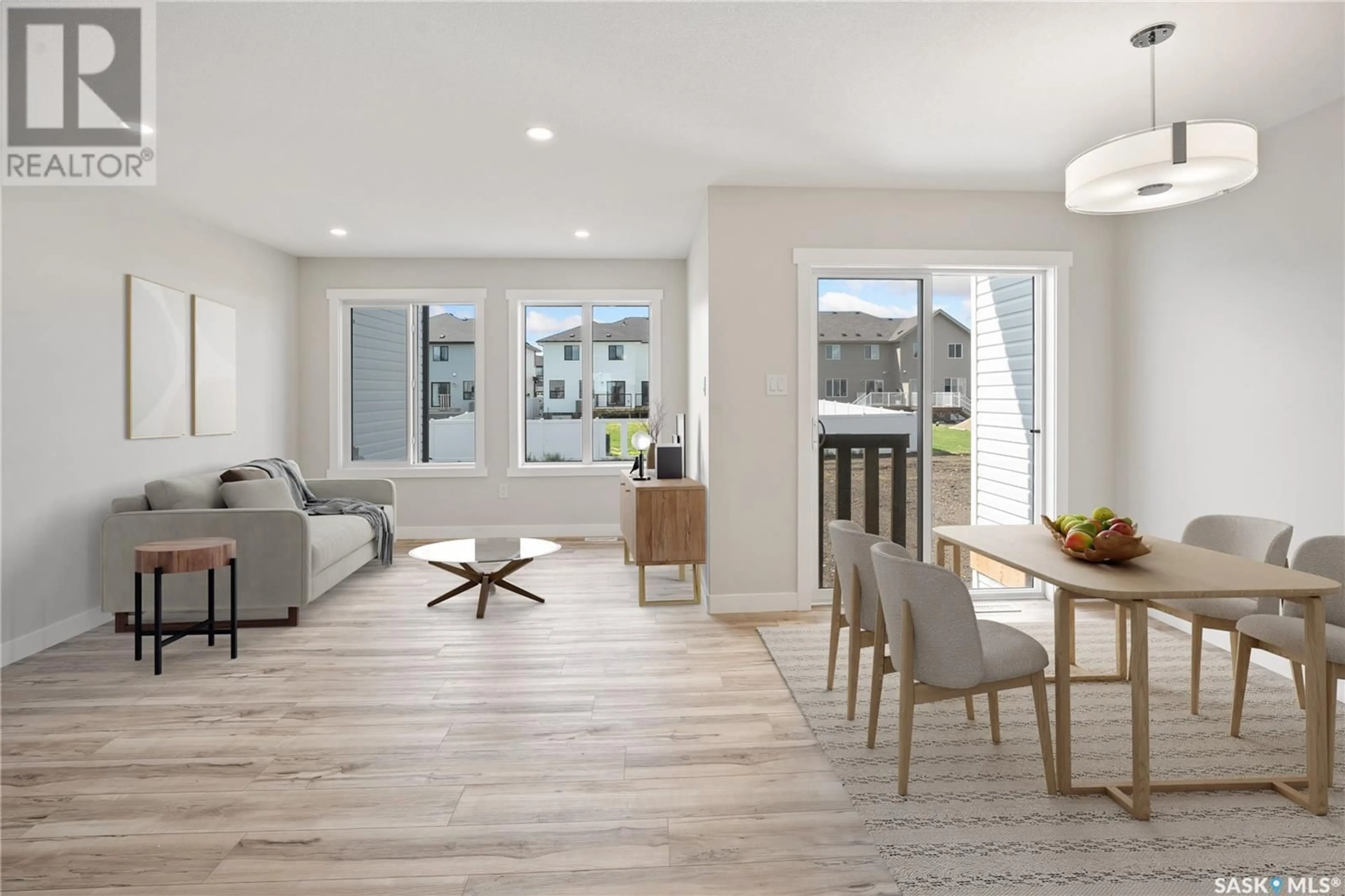 Living room with furniture, wood/laminate floor for 2945 WELBY WAY, Regina Saskatchewan S4V4A2
