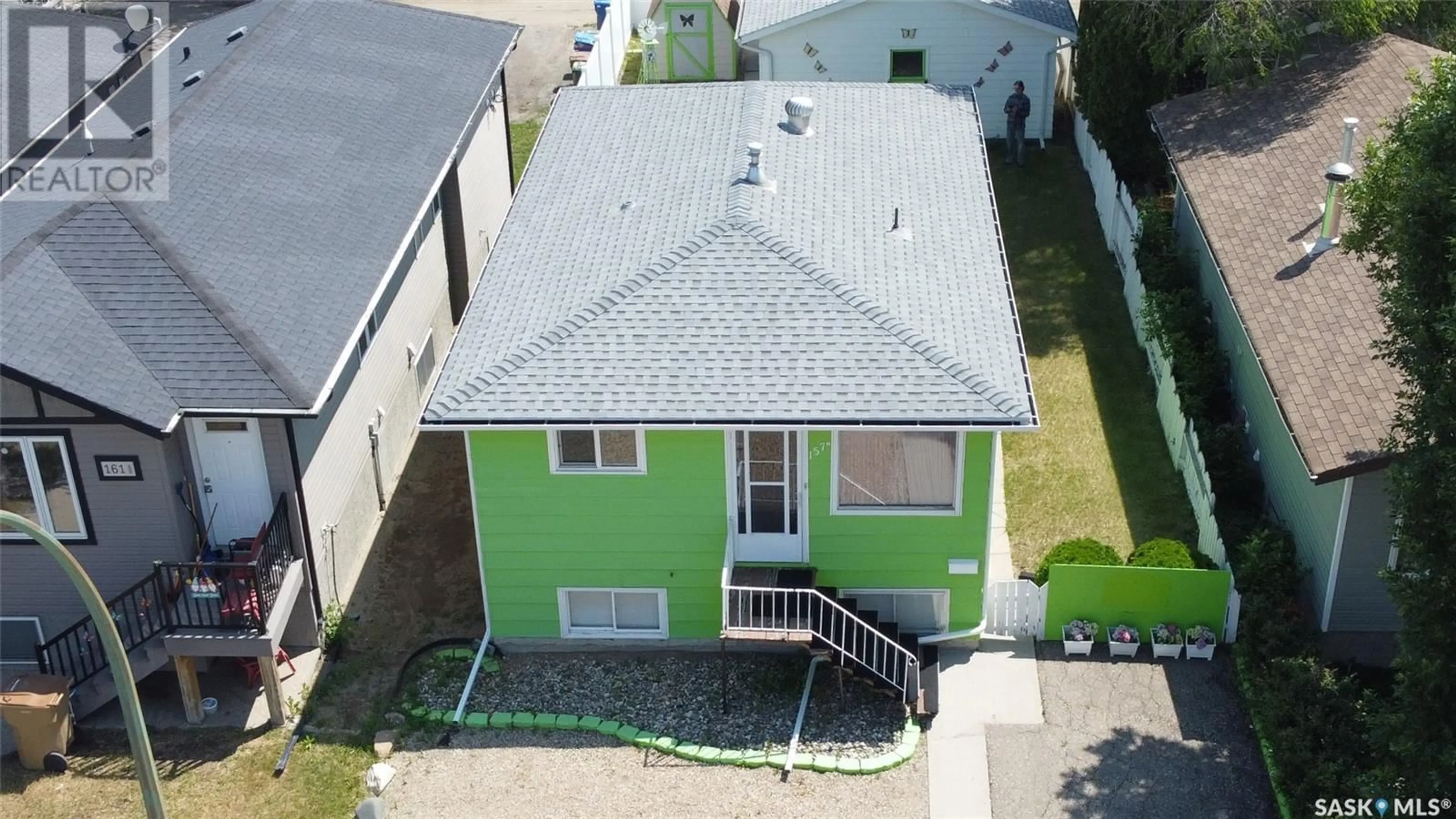 A pic from outside/outdoor area/front of a property/back of a property/a pic from drone, street for 157 MCINTYRE STREET, Regina Saskatchewan S4R3B6