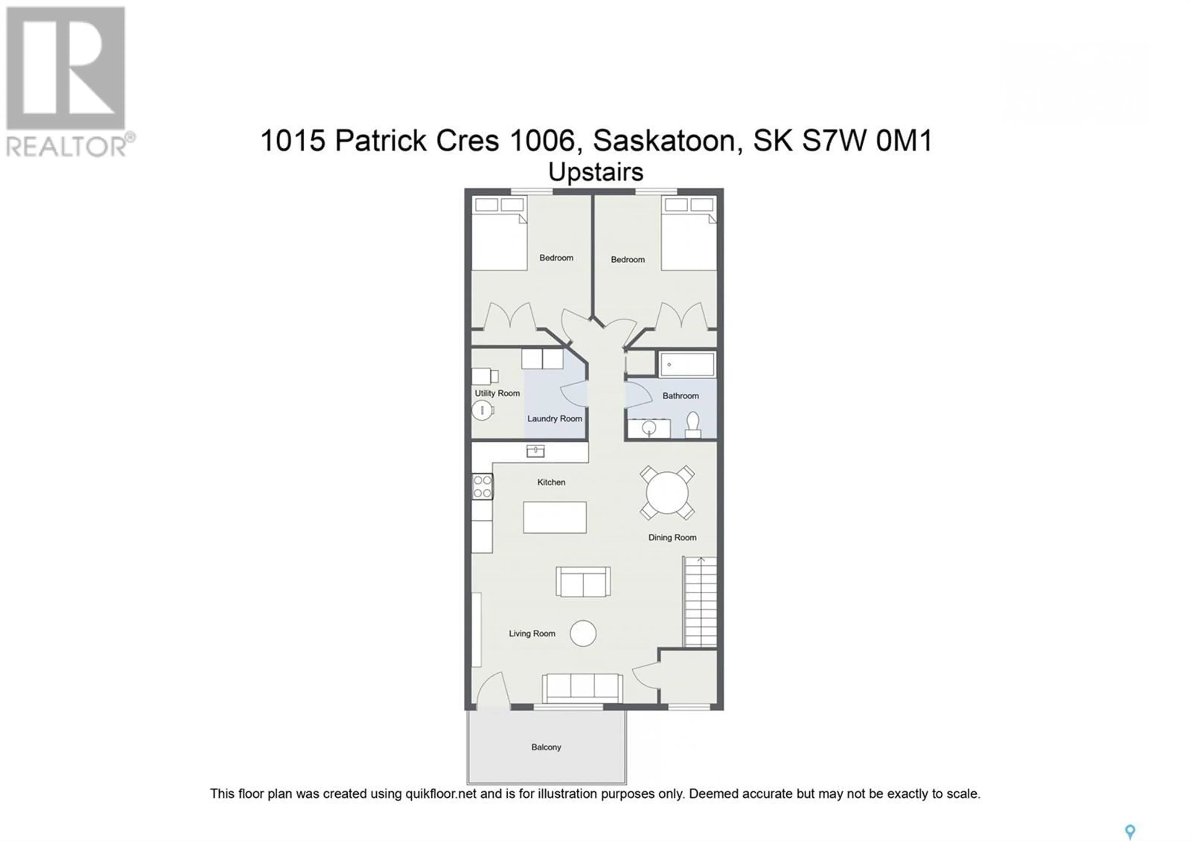 Floor plan for 1015 - 1006 PATRICK CRESCENT, Saskatoon Saskatchewan S7W0M5