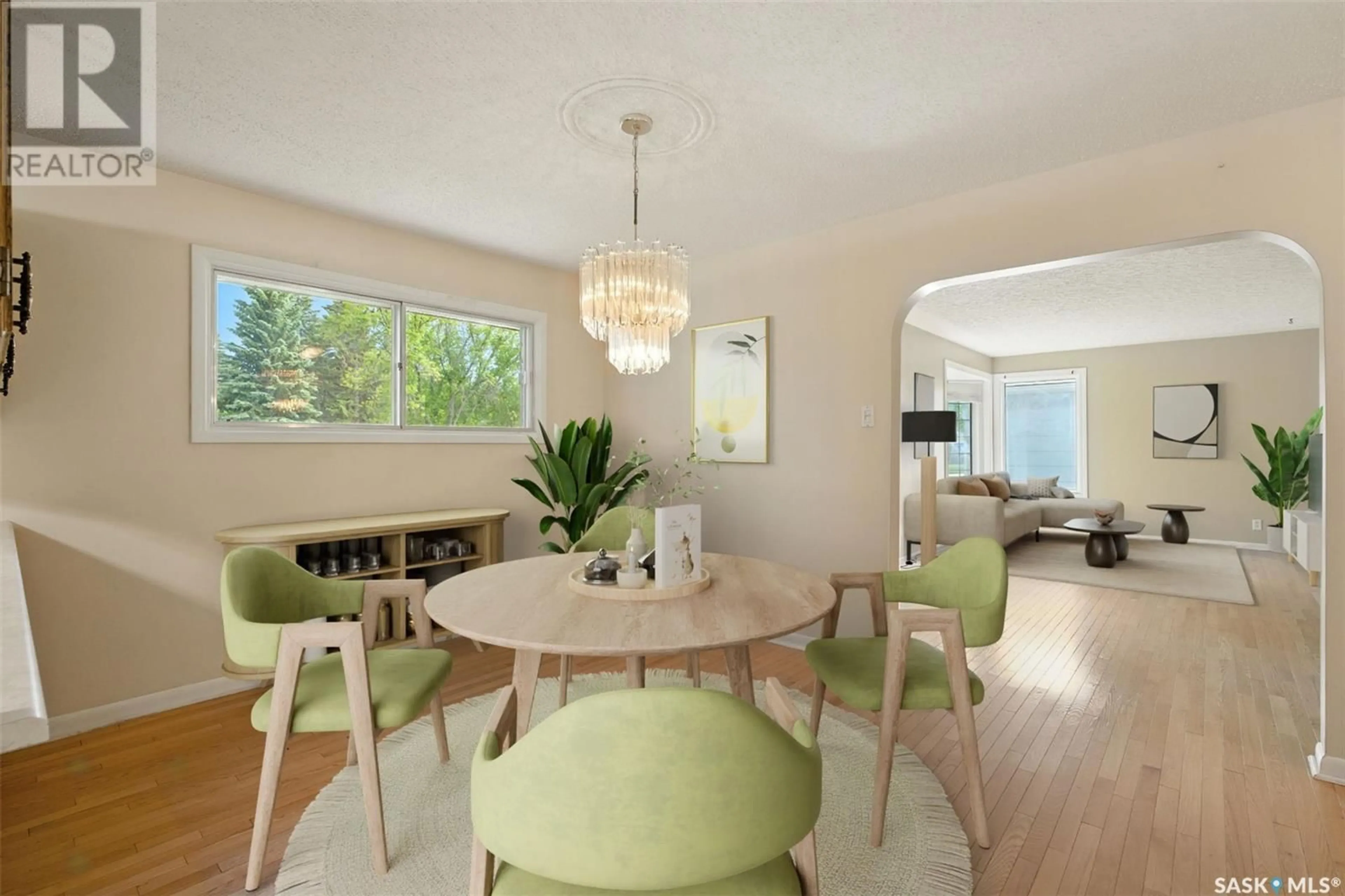 Dining room, wood/laminate floor for 3 JOHN HAIR CRESCENT, Saskatoon Saskatchewan S7J2K6