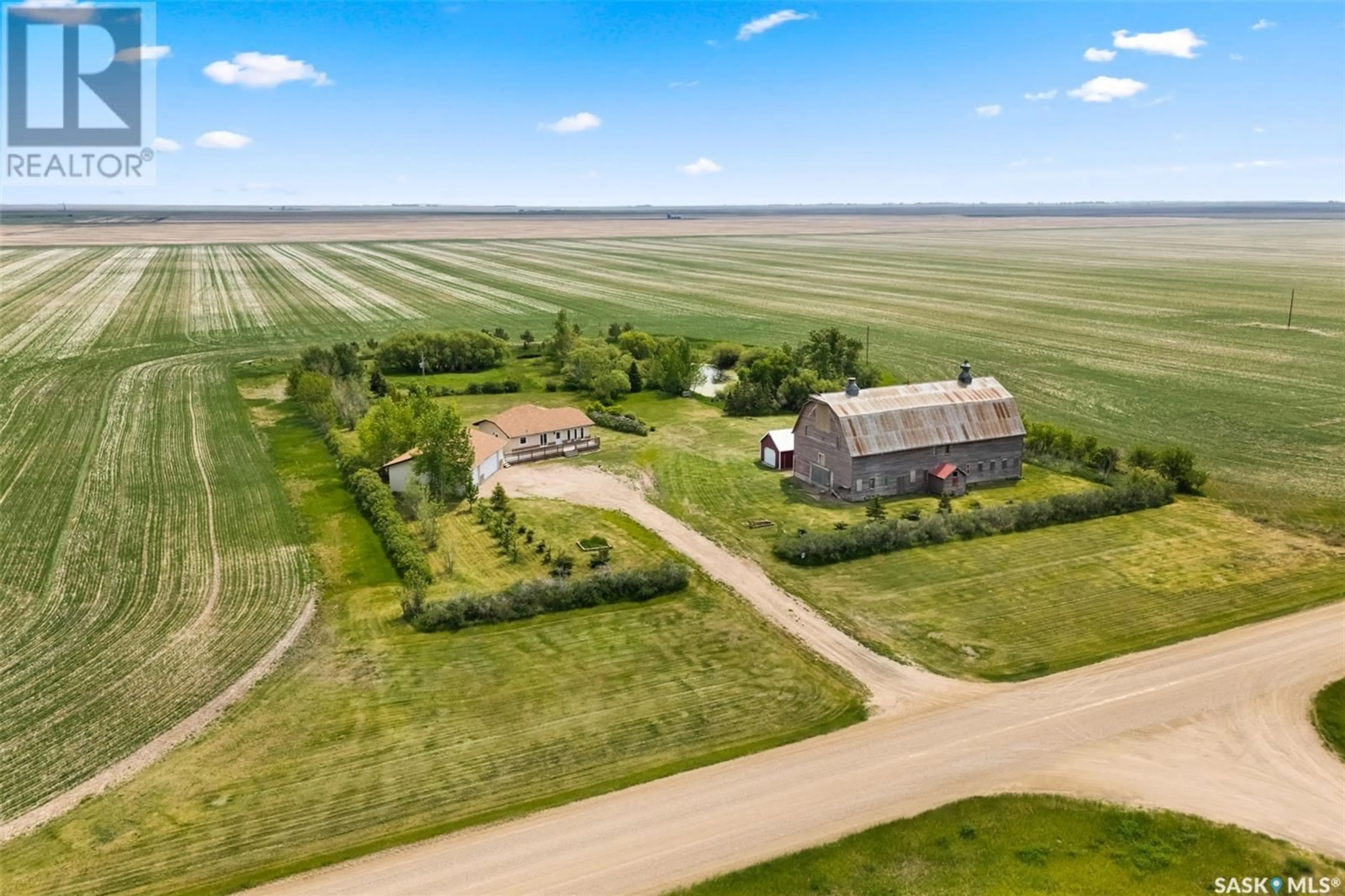 A pic from outside/outdoor area/front of a property/back of a property/a pic from drone, street for COMMUTER ACREAGE NEAR BELLE PLAINE, Pense Rm No. 160 Saskatchewan S0G0G0