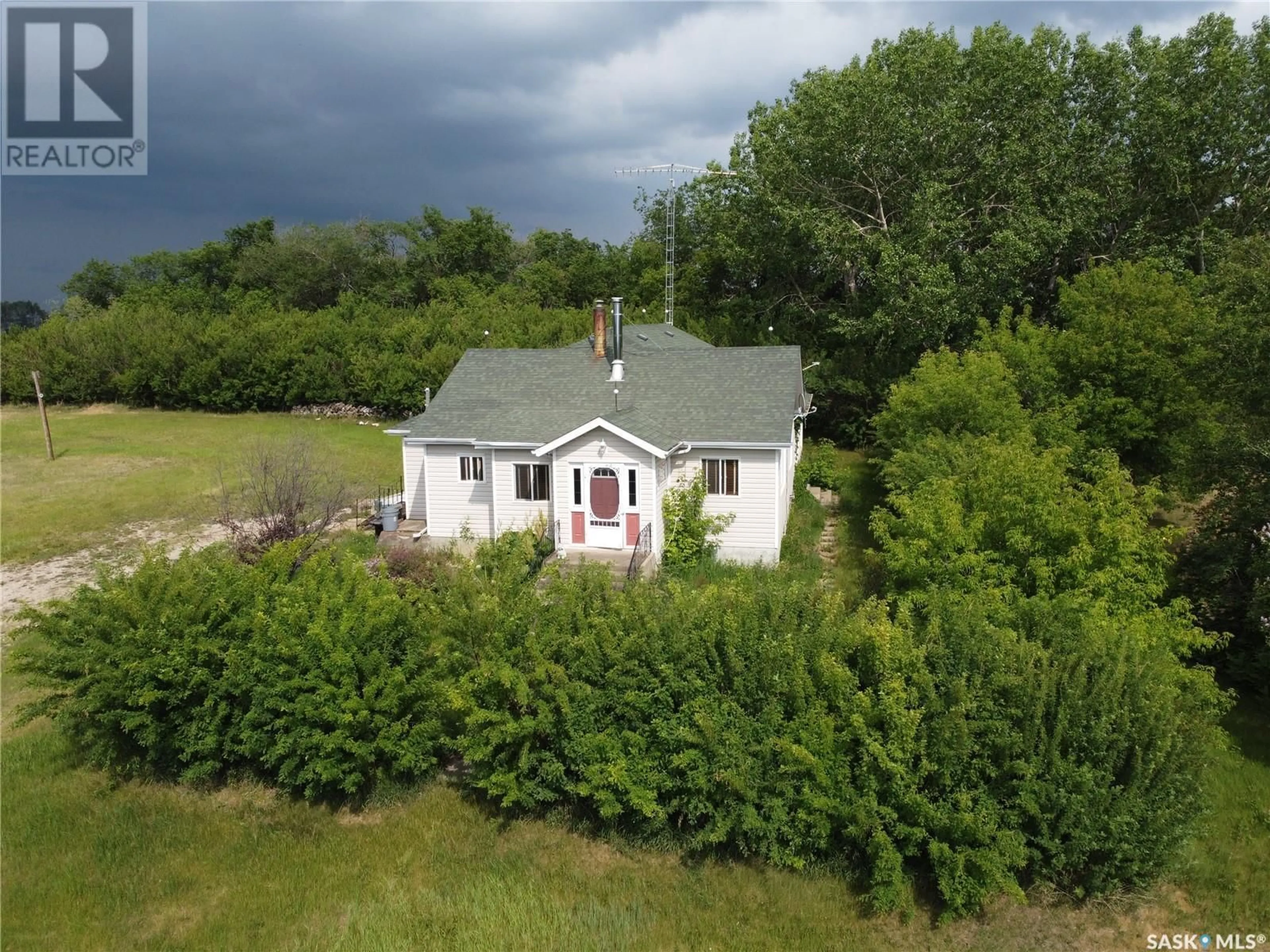 A pic from outside/outdoor area/front of a property/back of a property/a pic from drone, building for BOHL ACREAGE, Canwood Rm No. 494 Saskatchewan S0J0K0