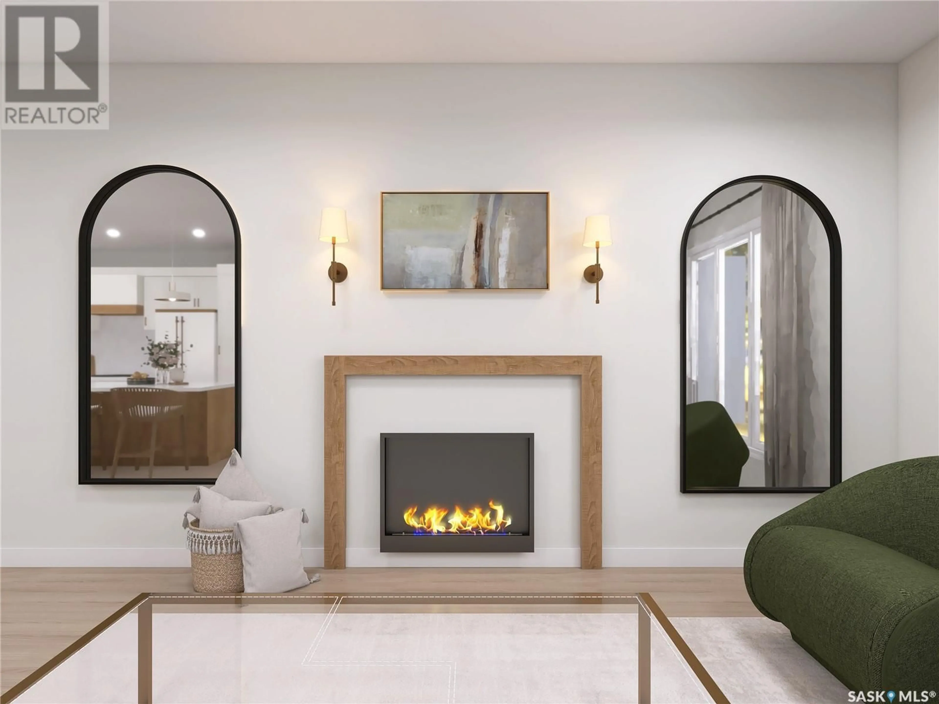 Living room with furniture, unknown for 8 OAK BAY, Shields Saskatchewan S7C0A3
