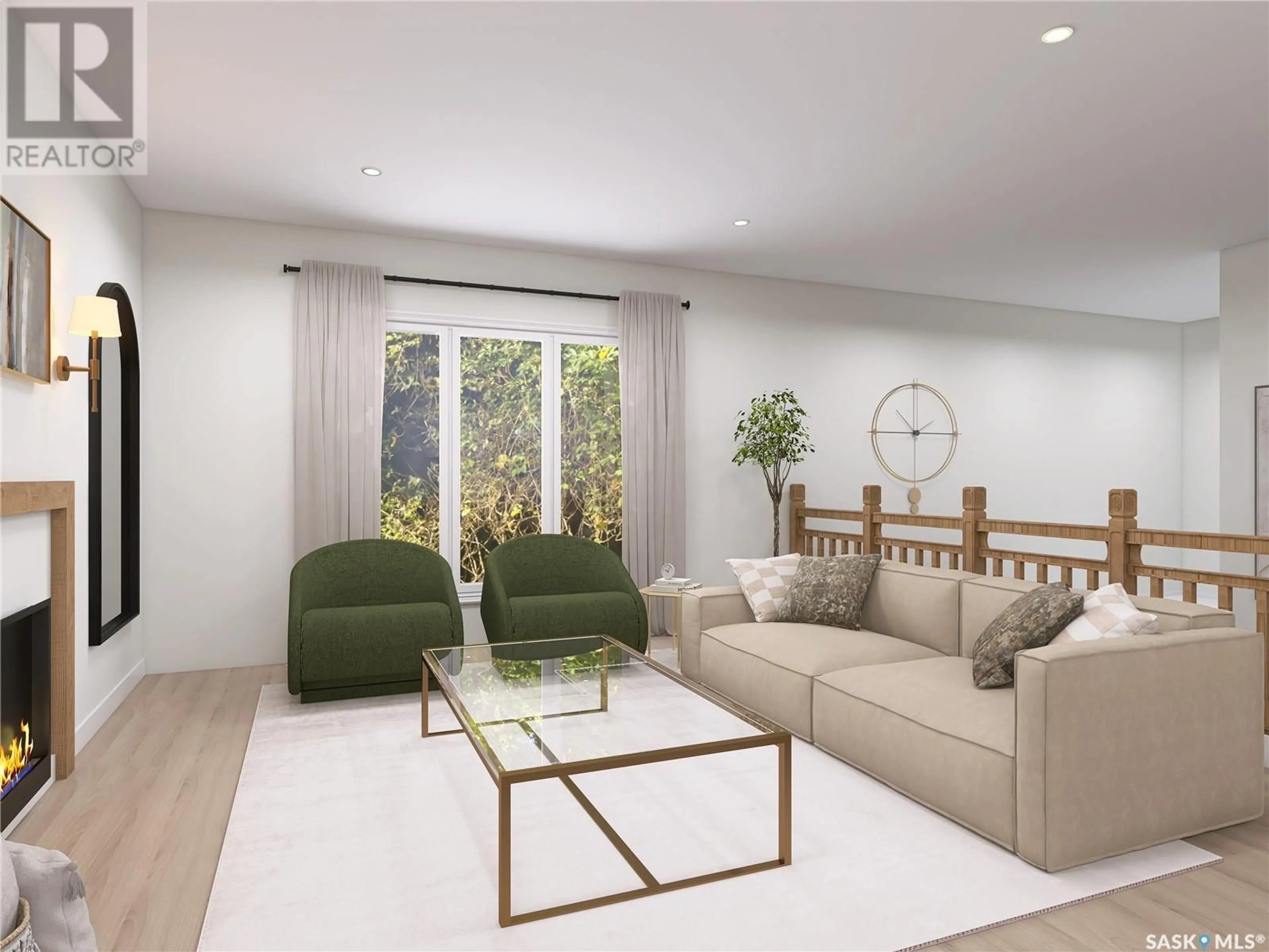 Living room with furniture, unknown for 8 OAK BAY, Shields Saskatchewan S7C0A3