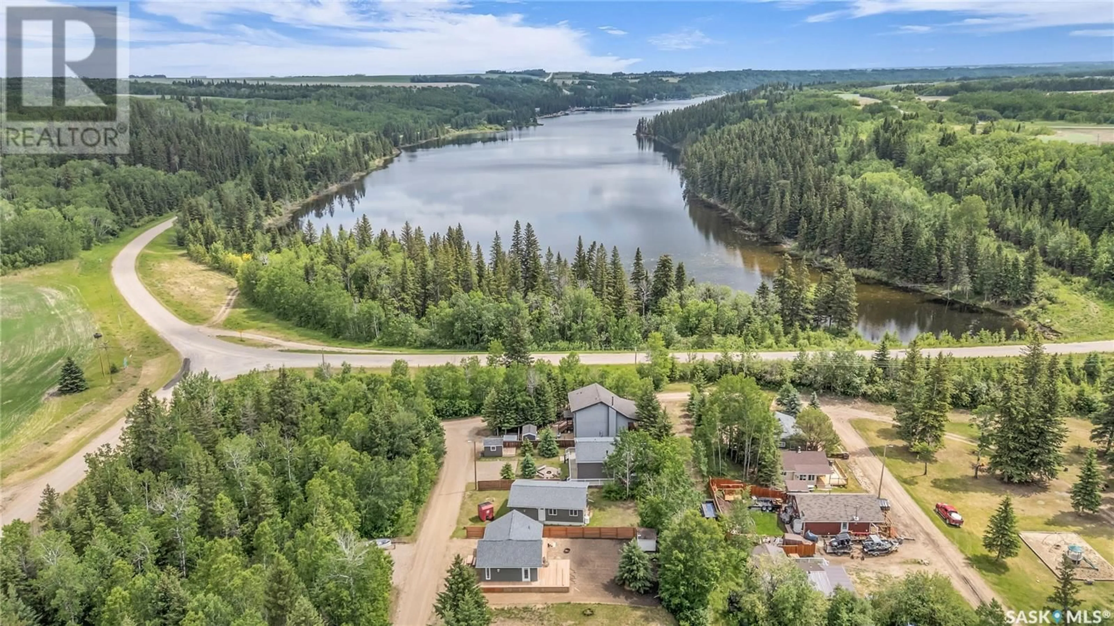A pic from outside/outdoor area/front of a property/back of a property/a pic from drone, water/lake/river/ocean view for 6 STURGEON STREET, Shellbrook Rm No. 493 Saskatchewan S0J2E0