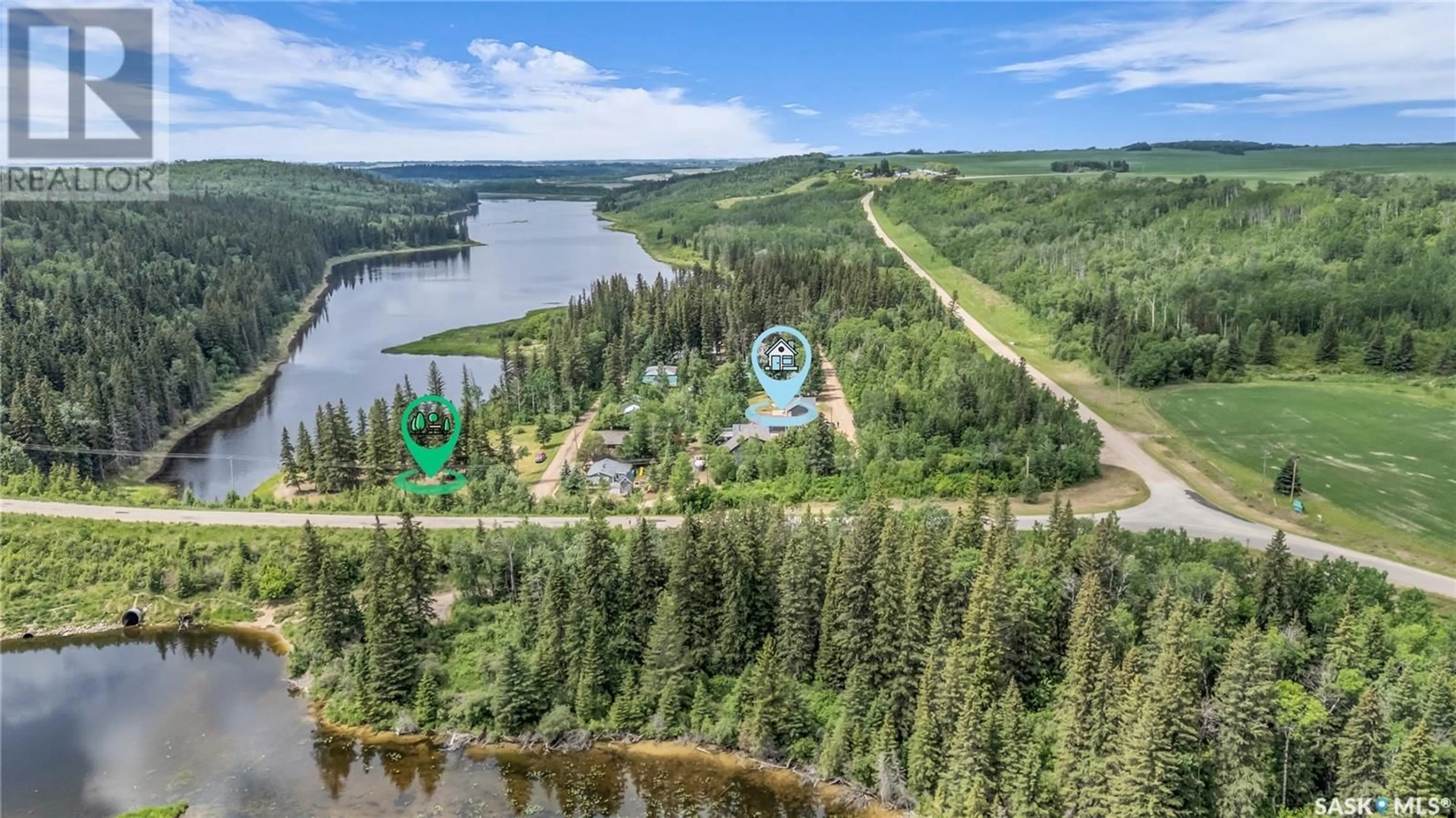 A pic from outside/outdoor area/front of a property/back of a property/a pic from drone, water/lake/river/ocean view for 6 STURGEON STREET, Shellbrook Rm No. 493 Saskatchewan S0J2E0