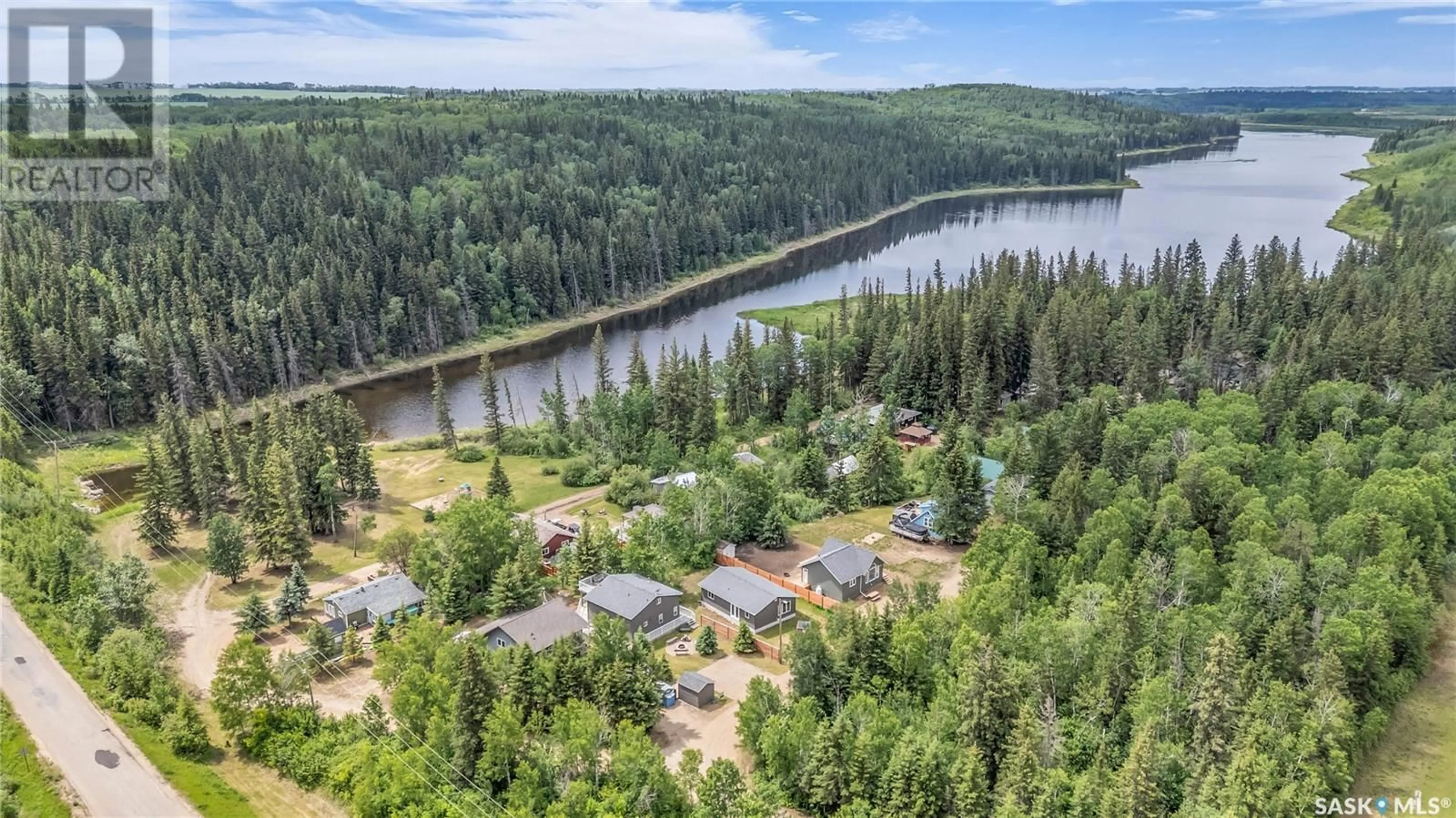 A pic from outside/outdoor area/front of a property/back of a property/a pic from drone, water/lake/river/ocean view for 6 STURGEON STREET, Shellbrook Rm No. 493 Saskatchewan S0J2E0