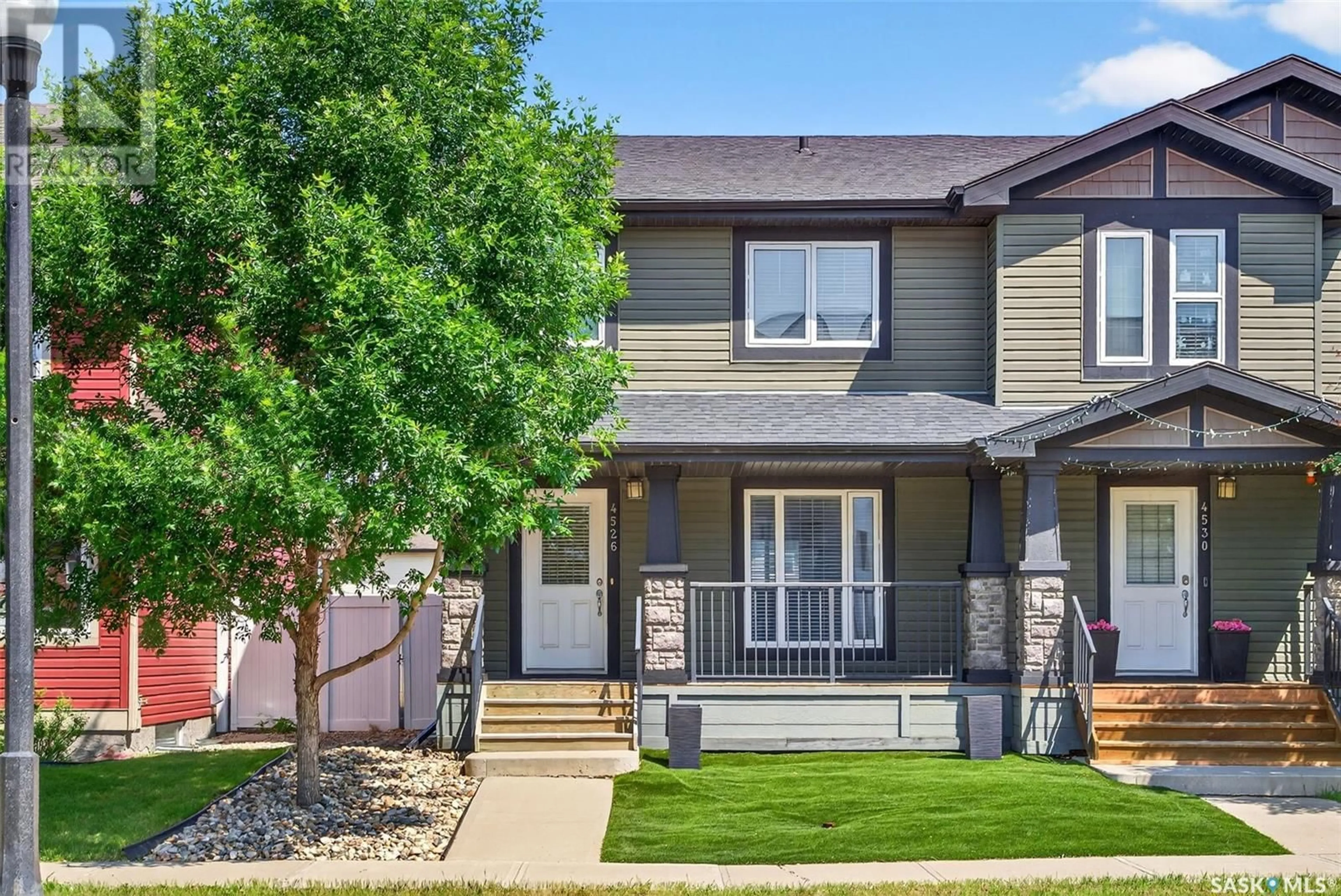 Home with vinyl exterior material, street for E - 4526 GREEN OLIVE WAY, Regina Saskatchewan S4V3H5