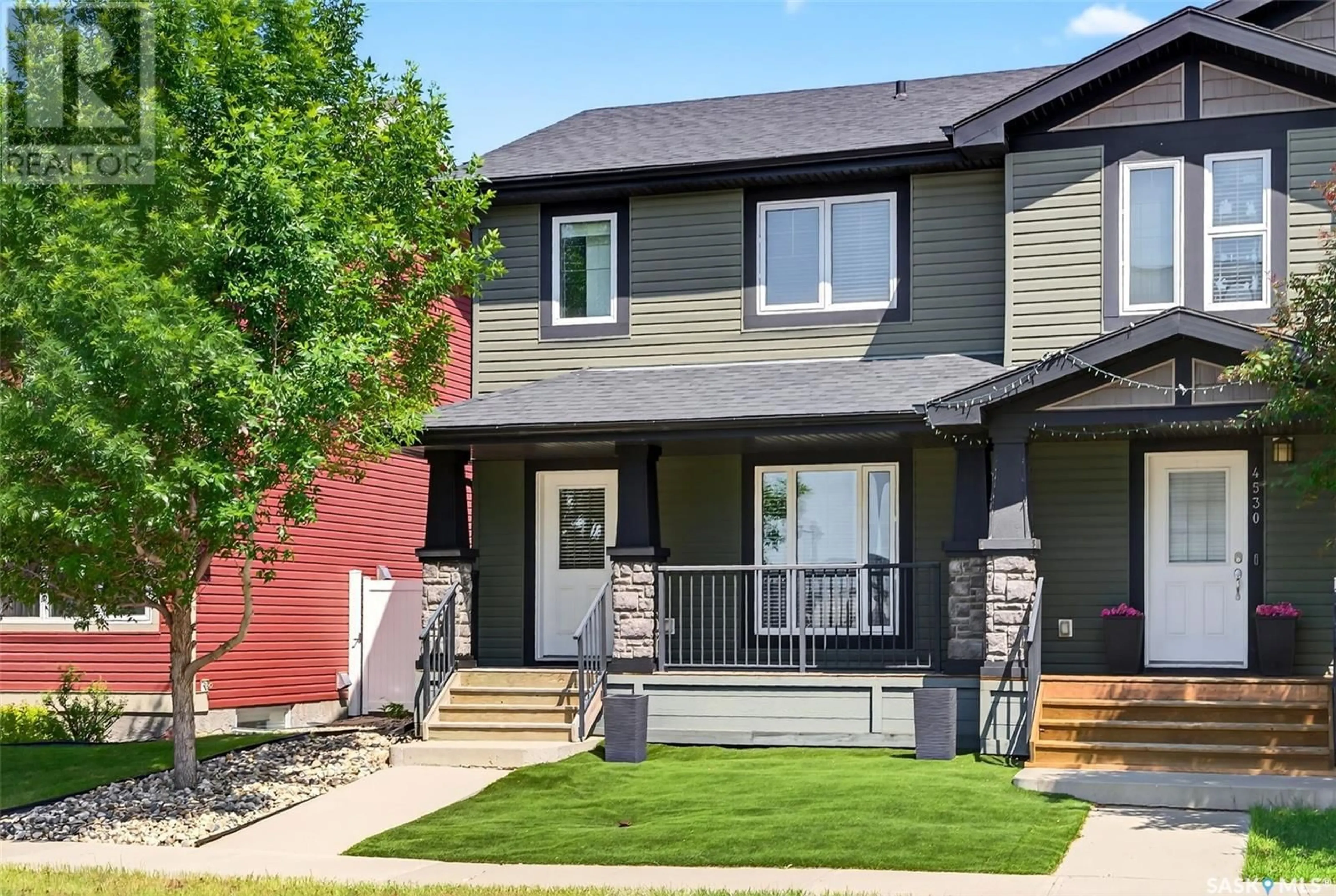 Home with vinyl exterior material, street for E - 4526 GREEN OLIVE WAY, Regina Saskatchewan S4V3H5