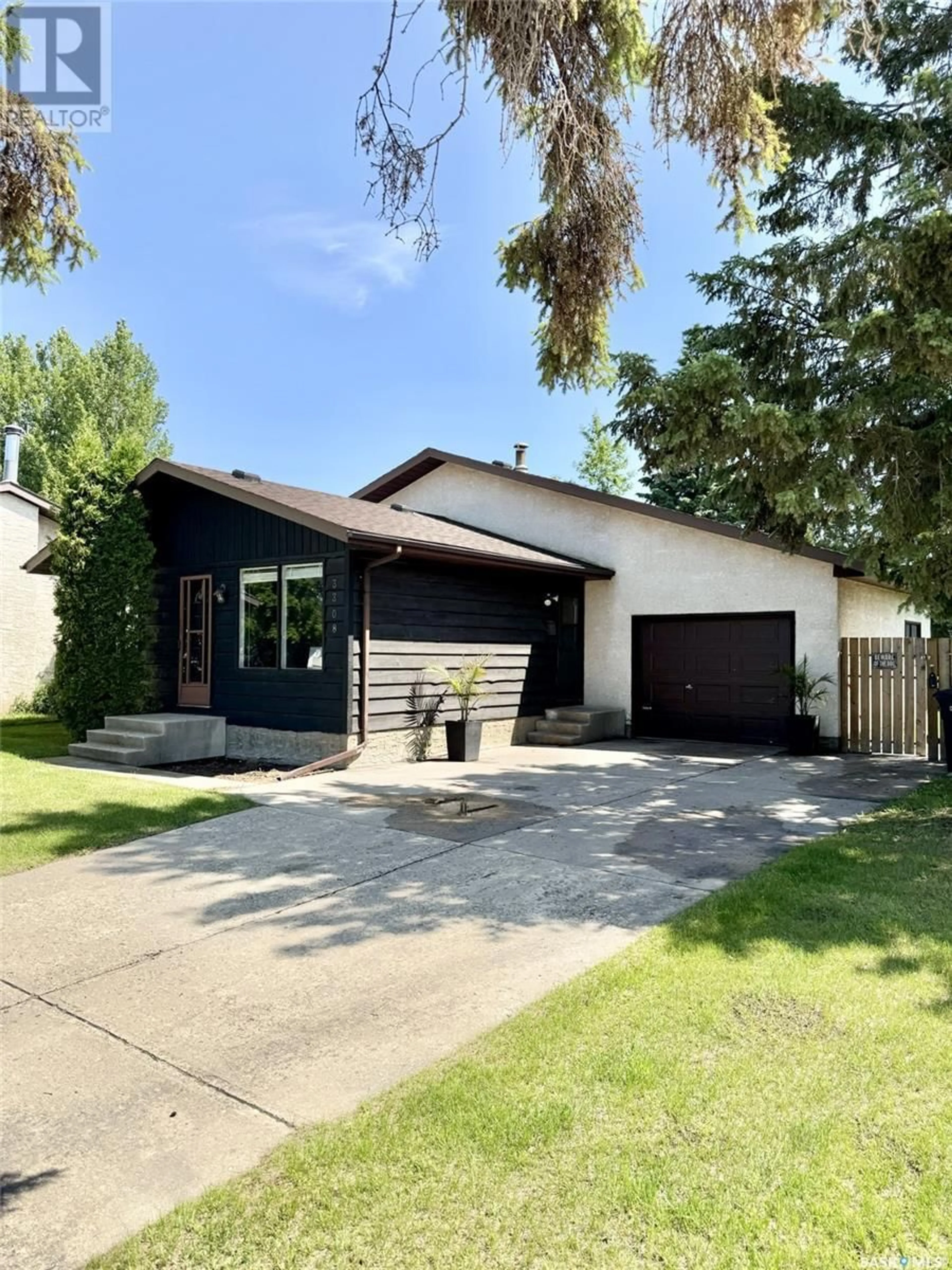 Home with vinyl exterior material, street for 3308 GREY OWL CRESCENT, Prince Albert Saskatchewan S6V6X8