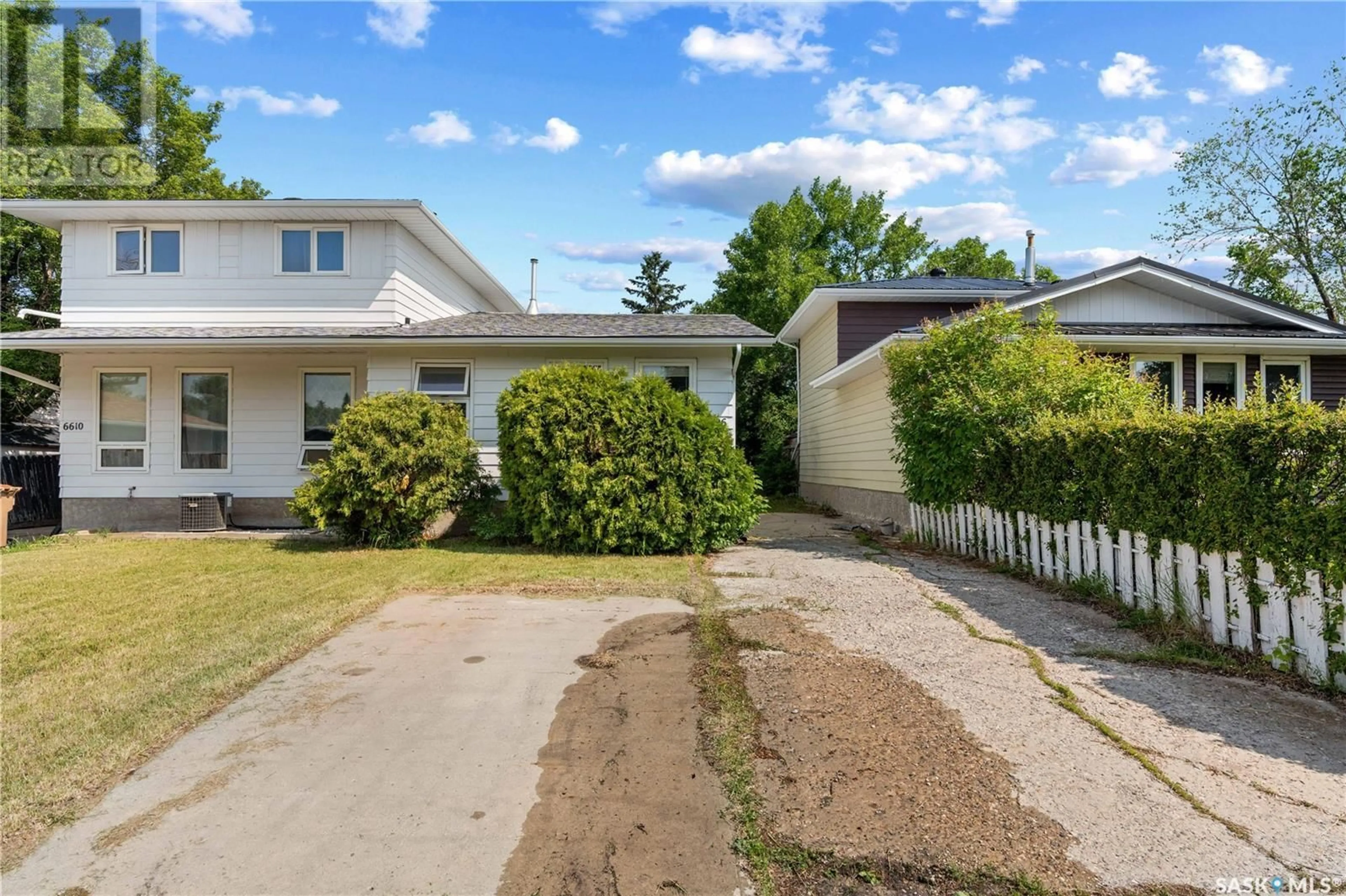 A pic from outside/outdoor area/front of a property/back of a property/a pic from drone, street for 6606 HANCOCK BAY, Regina Saskatchewan S4X1V1