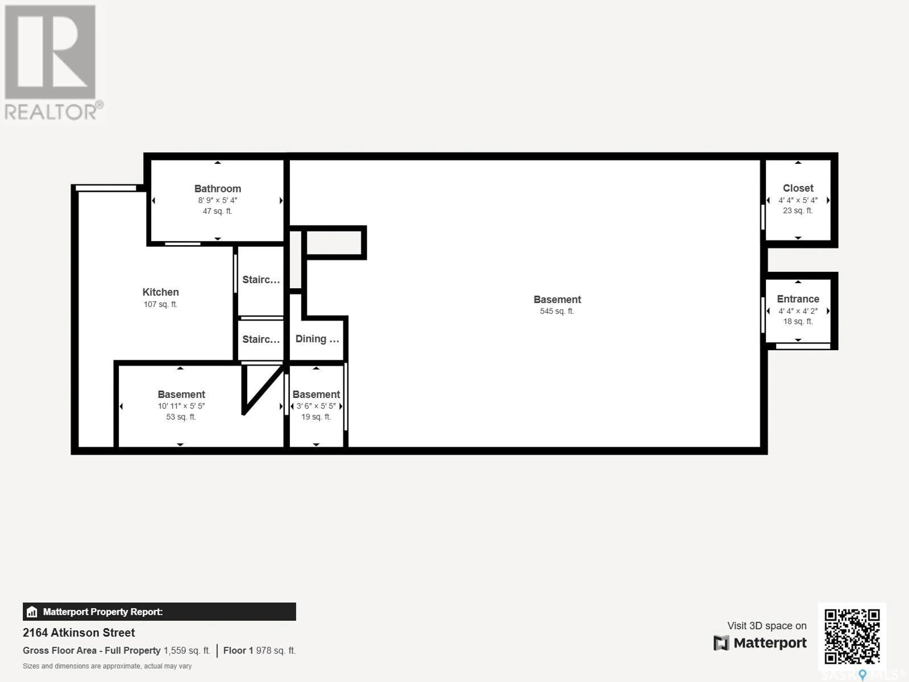 Floor plan for 2164 ATKINSON STREET, Regina Saskatchewan S4N3W9