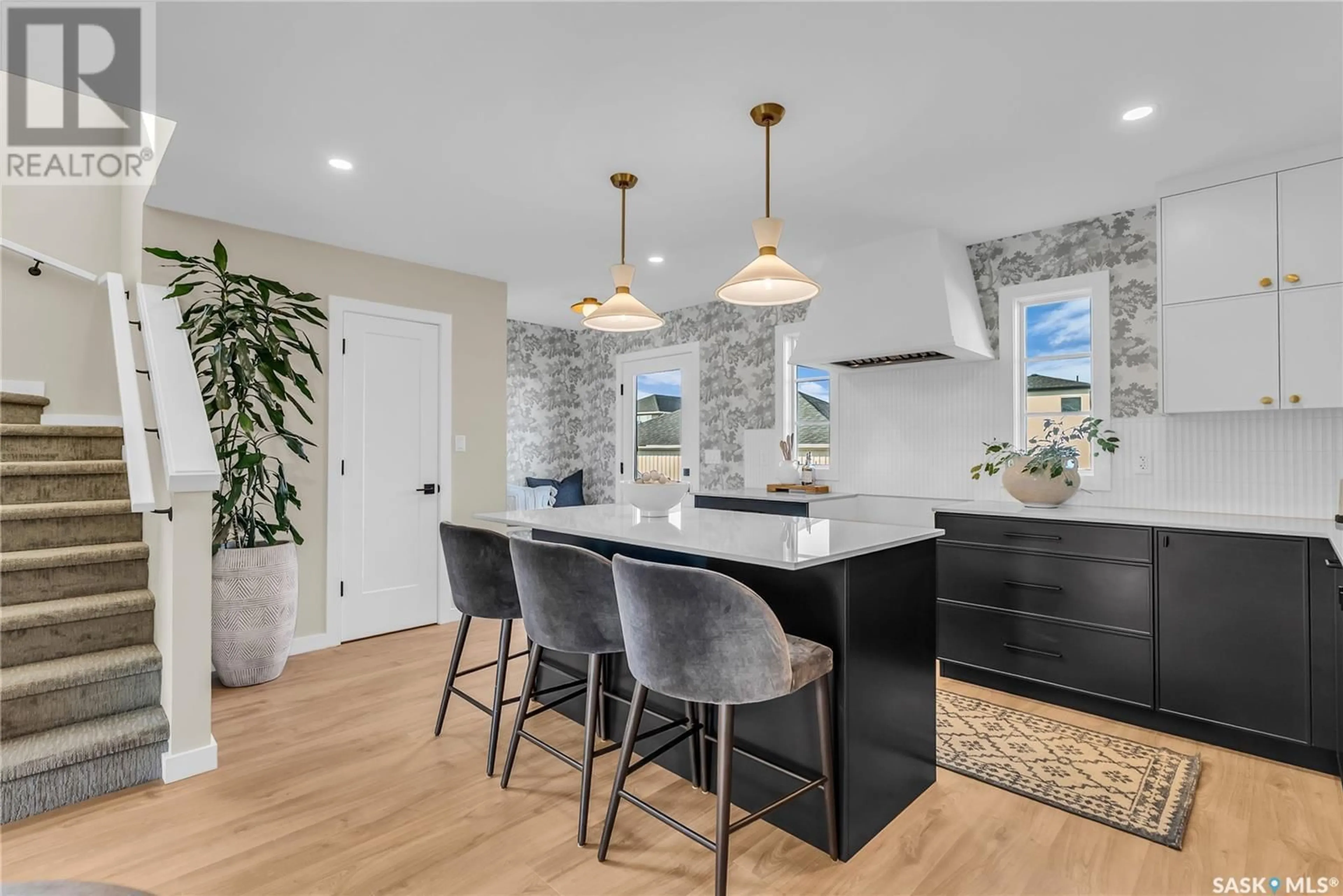 Open concept kitchen, ceramic/tile floor for 555 FAST WAY, Saskatoon Saskatchewan S7W0X1