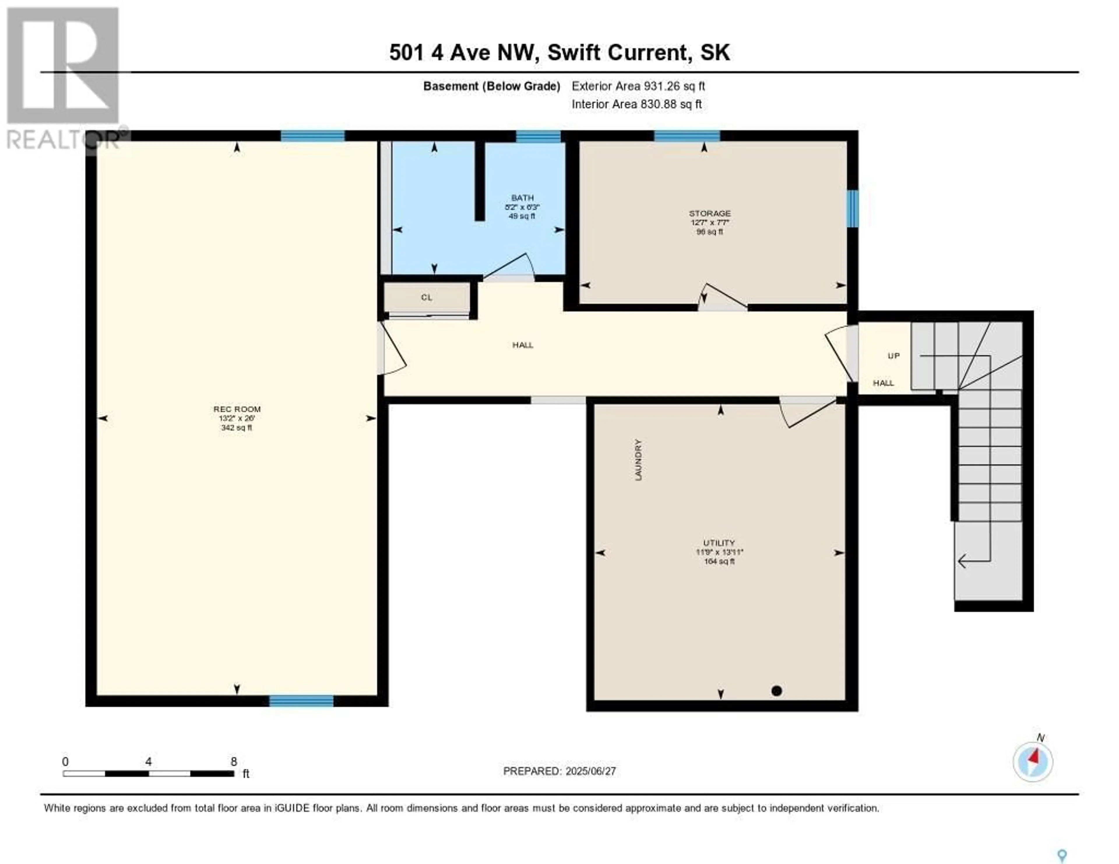 Floor plan for 501 4TH AVENUE, Swift Current Saskatchewan S9H0V5
