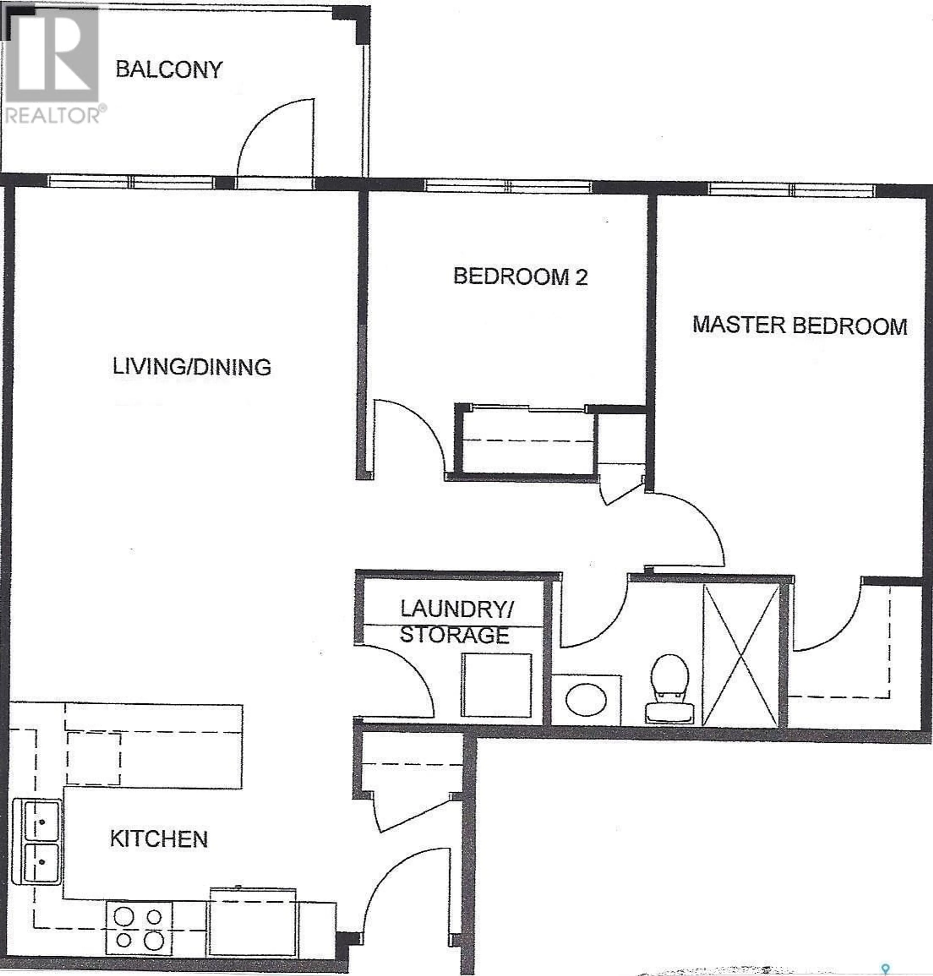 Floor plan for 115 - 203 WILLOWGROVE CRESCENT, Saskatoon Saskatchewan S7W0N4