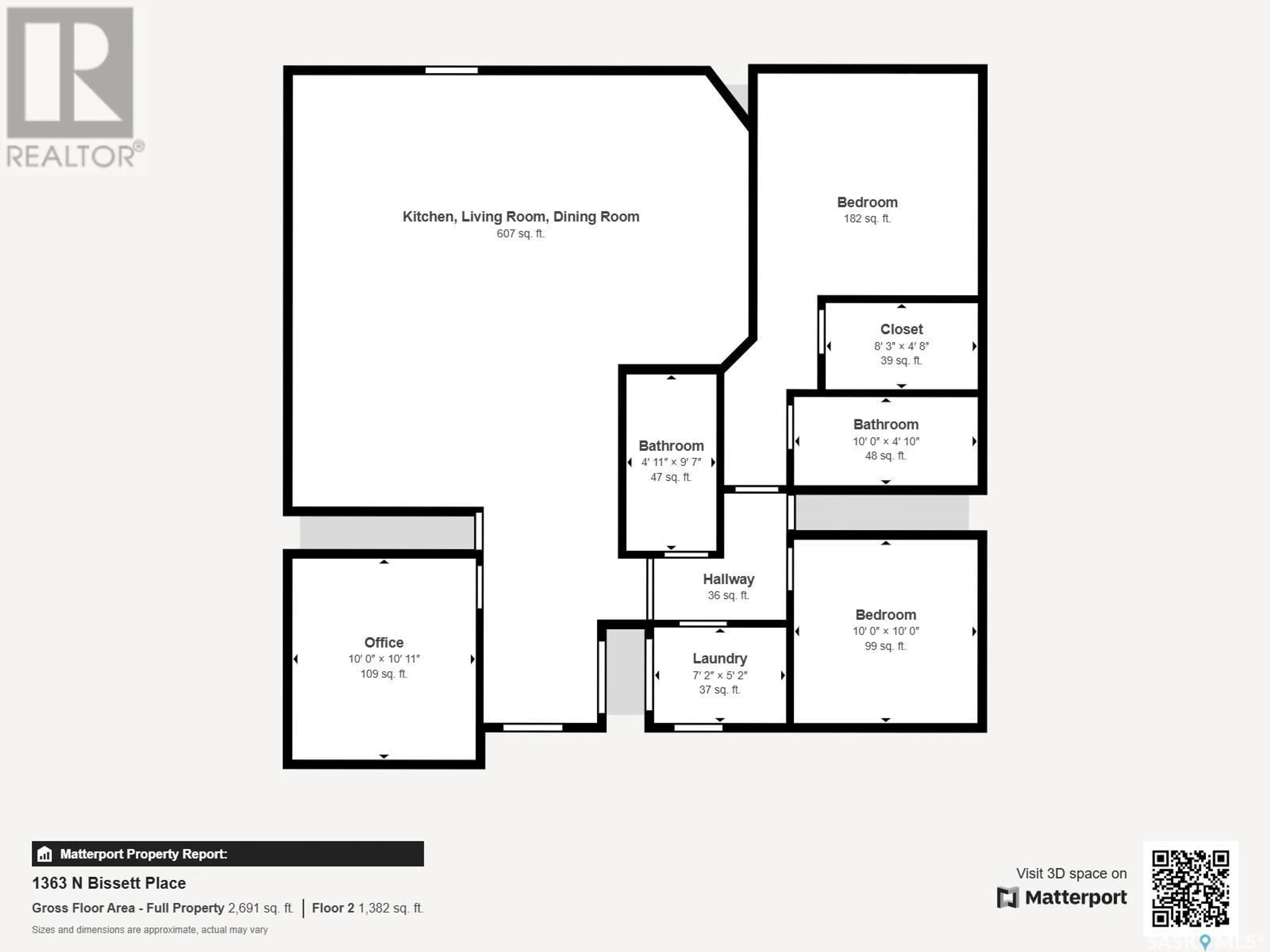 Floor plan for 1363 BISSETT PLACE, Regina Saskatchewan S4X4P2