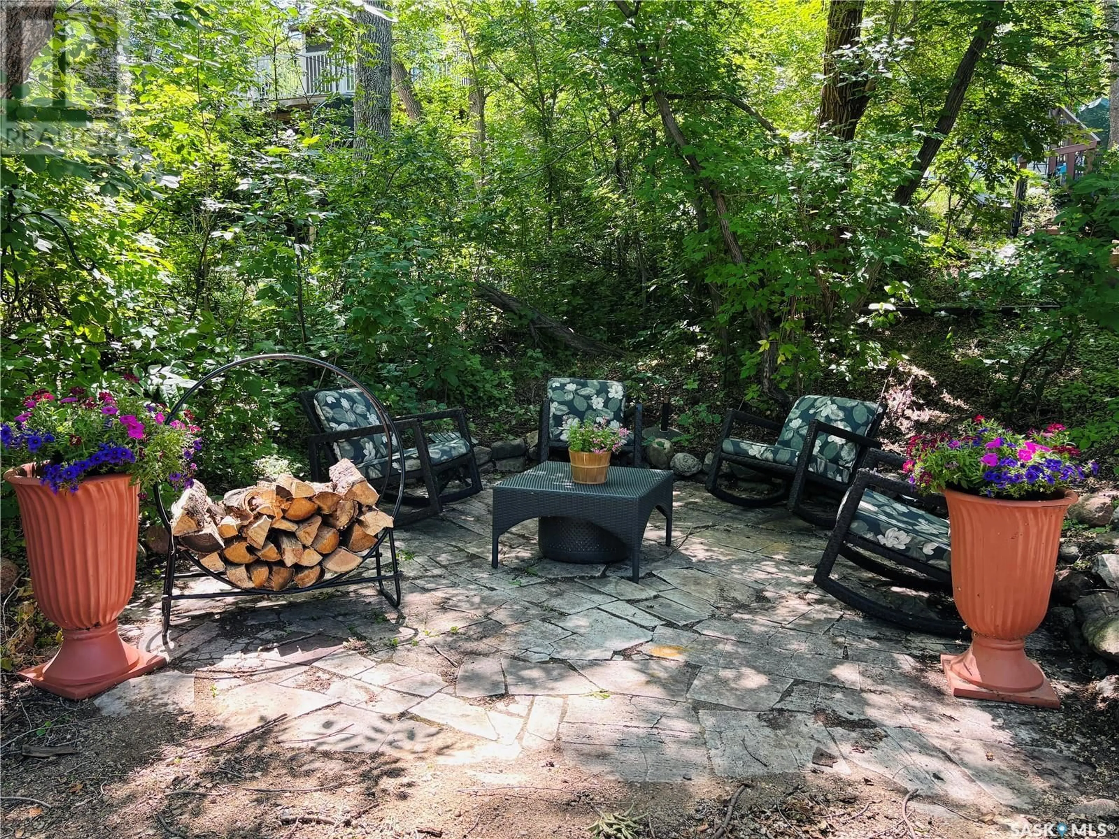 Patio, forest/trees view for 232 GREEN AVENUE, Regina Beach Saskatchewan S0G4C0