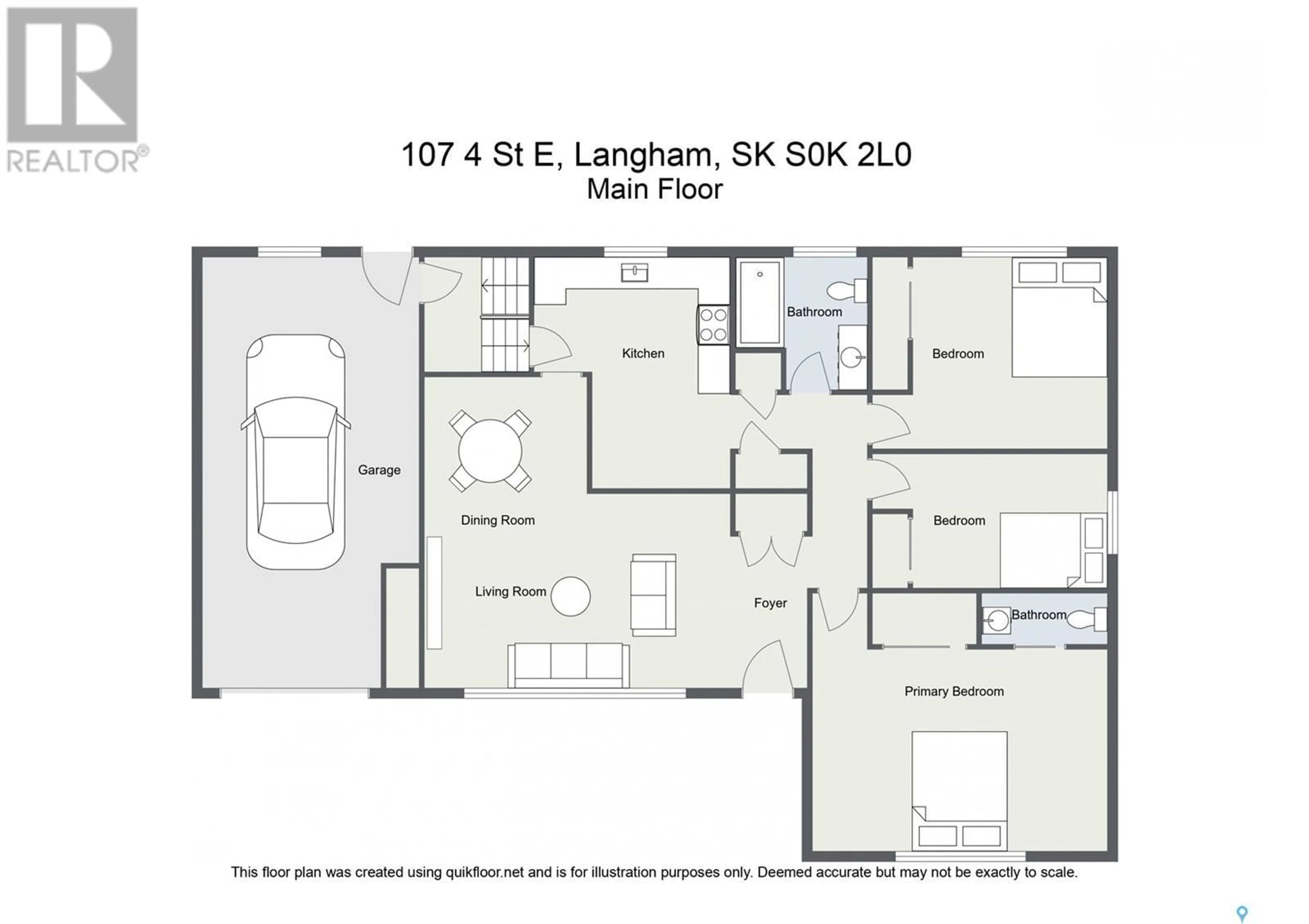 Floor plan for 107 4TH STREET, Langham Saskatchewan S0K2L0