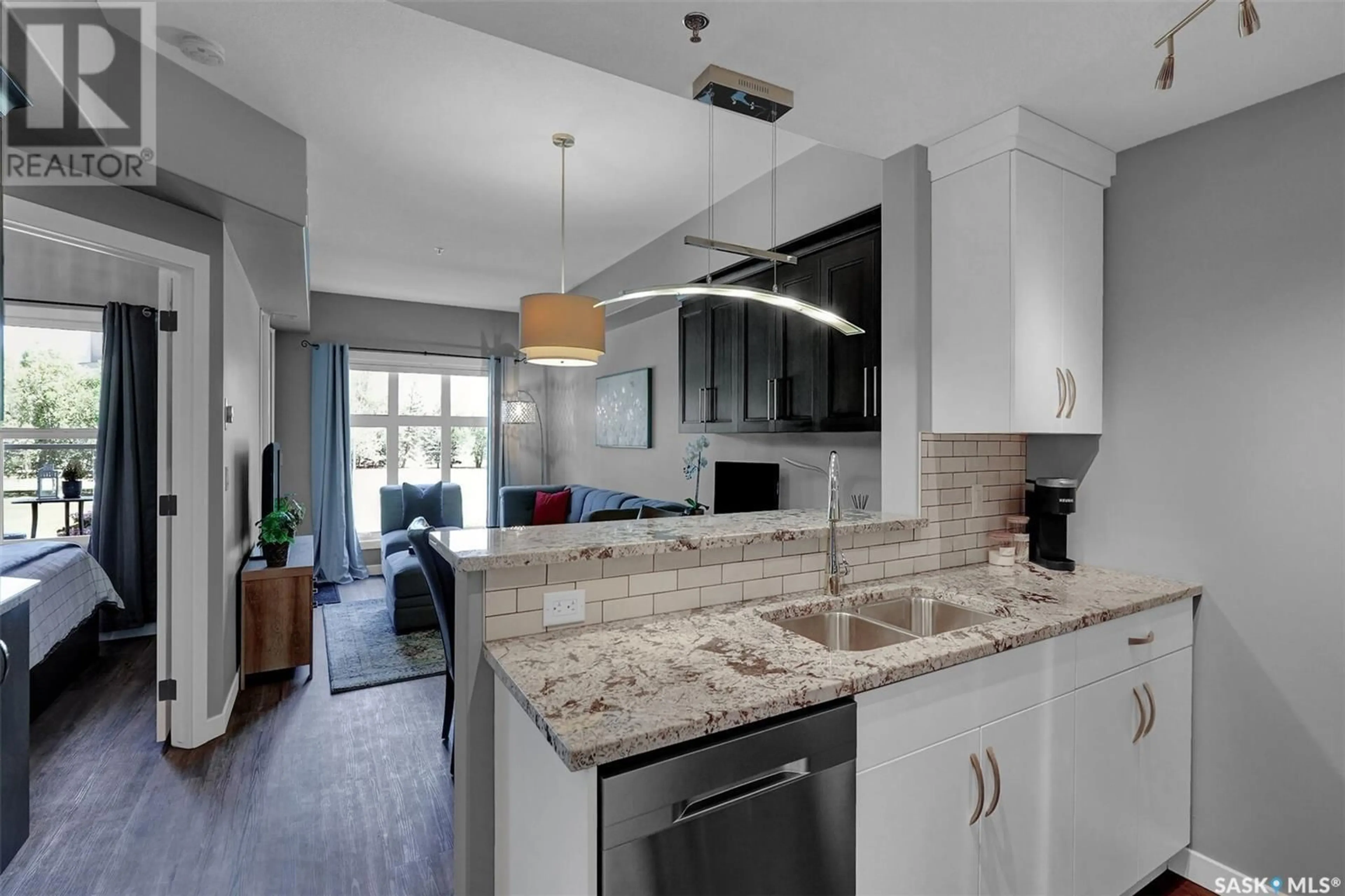 Open concept kitchen, ceramic/tile floor for 1220 - 111 BLACKFOOT DRIVE, Regina Saskatchewan S4S6T2