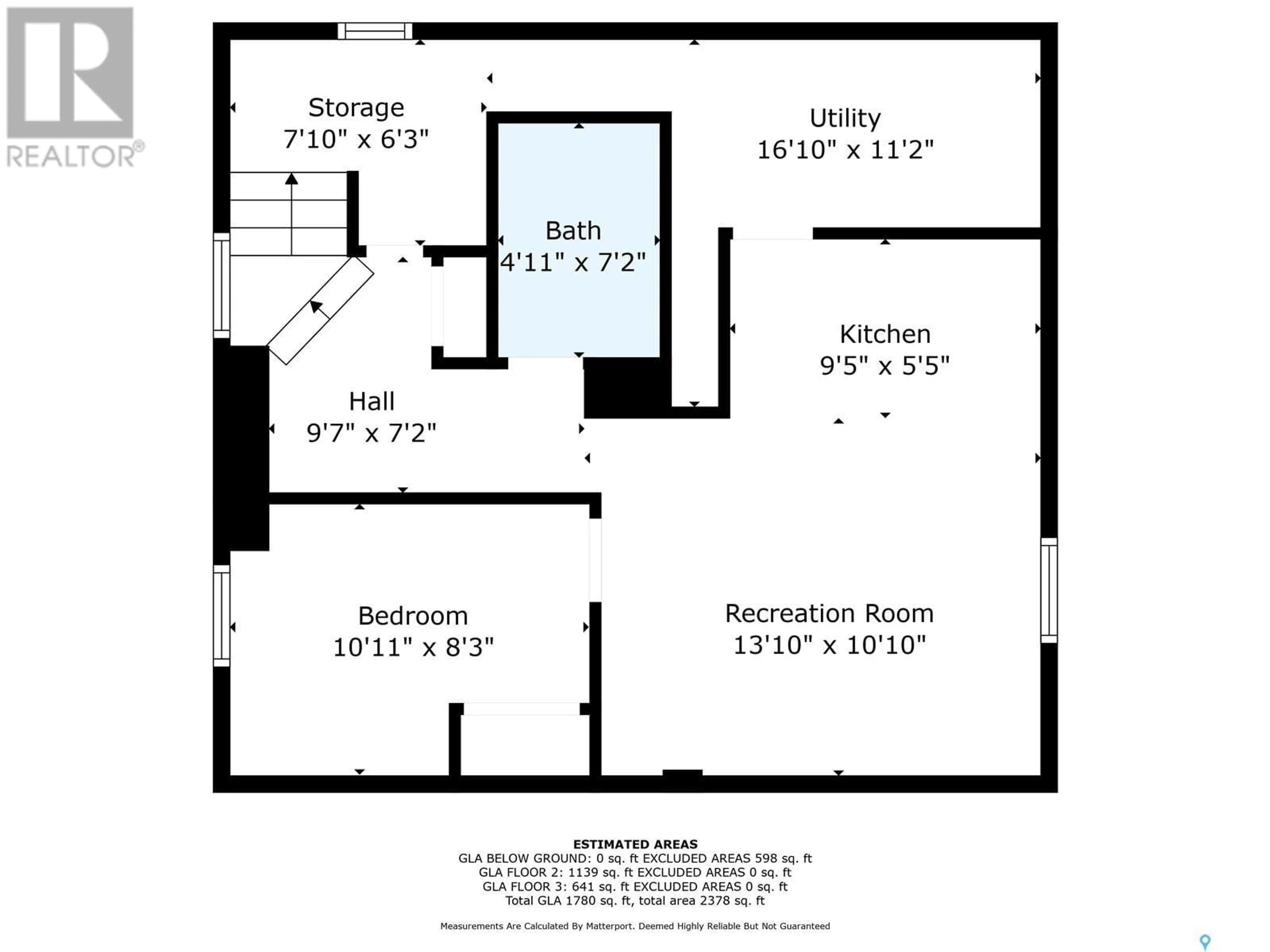 Floor plan for 1121 B AVENUE, Saskatoon Saskatchewan S7L1G2