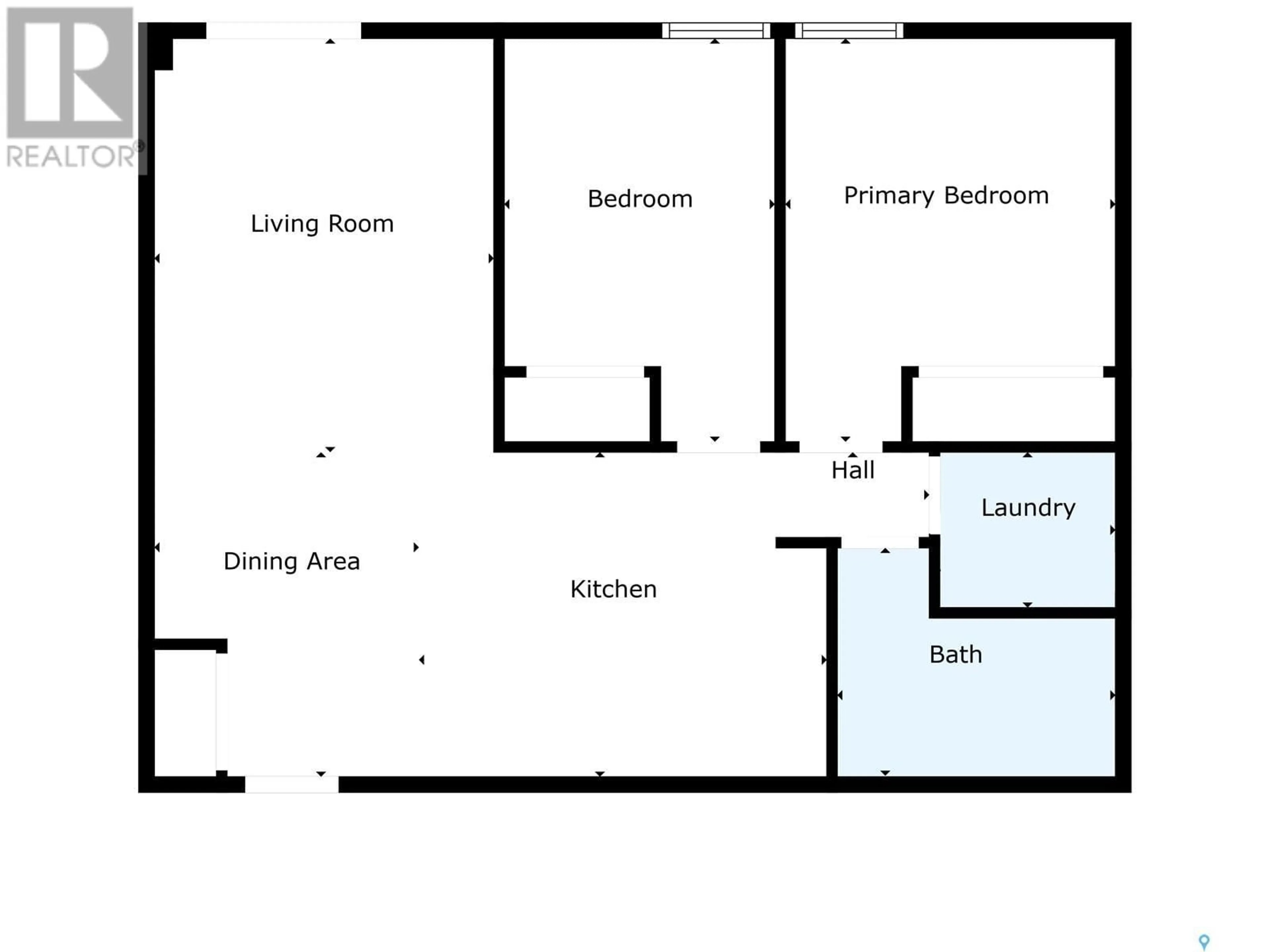 Floor plan for 206 - 307 TAIT CRESCENT, Saskatoon Saskatchewan S7H5L6