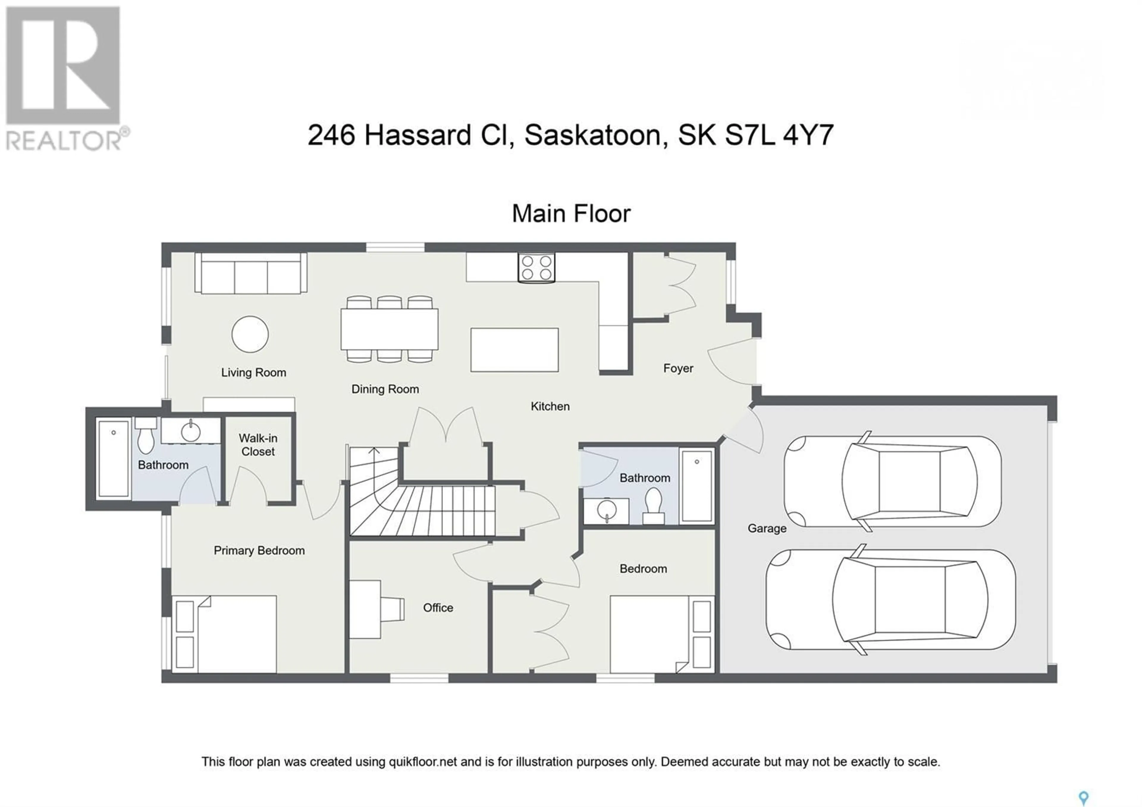 Floor plan for 246 HASSARD CLOSE, Saskatoon Saskatchewan S7L4Z7