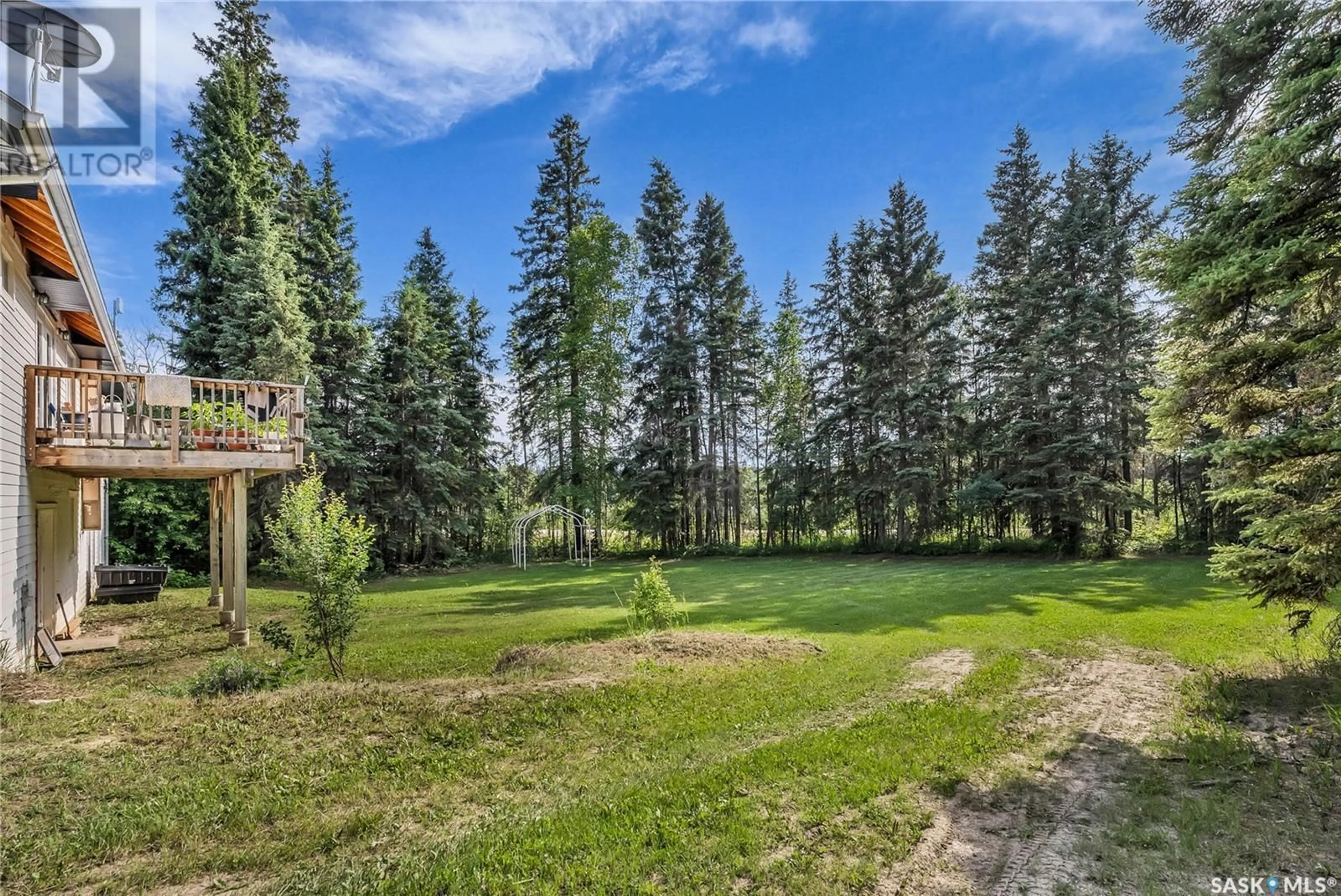 A pic from outside/outdoor area/front of a property/back of a property/a pic from drone, forest/trees view for GUSTAFSON ACREAGE, Paddockwood Rm No. 520 Saskatchewan S0J0N0
