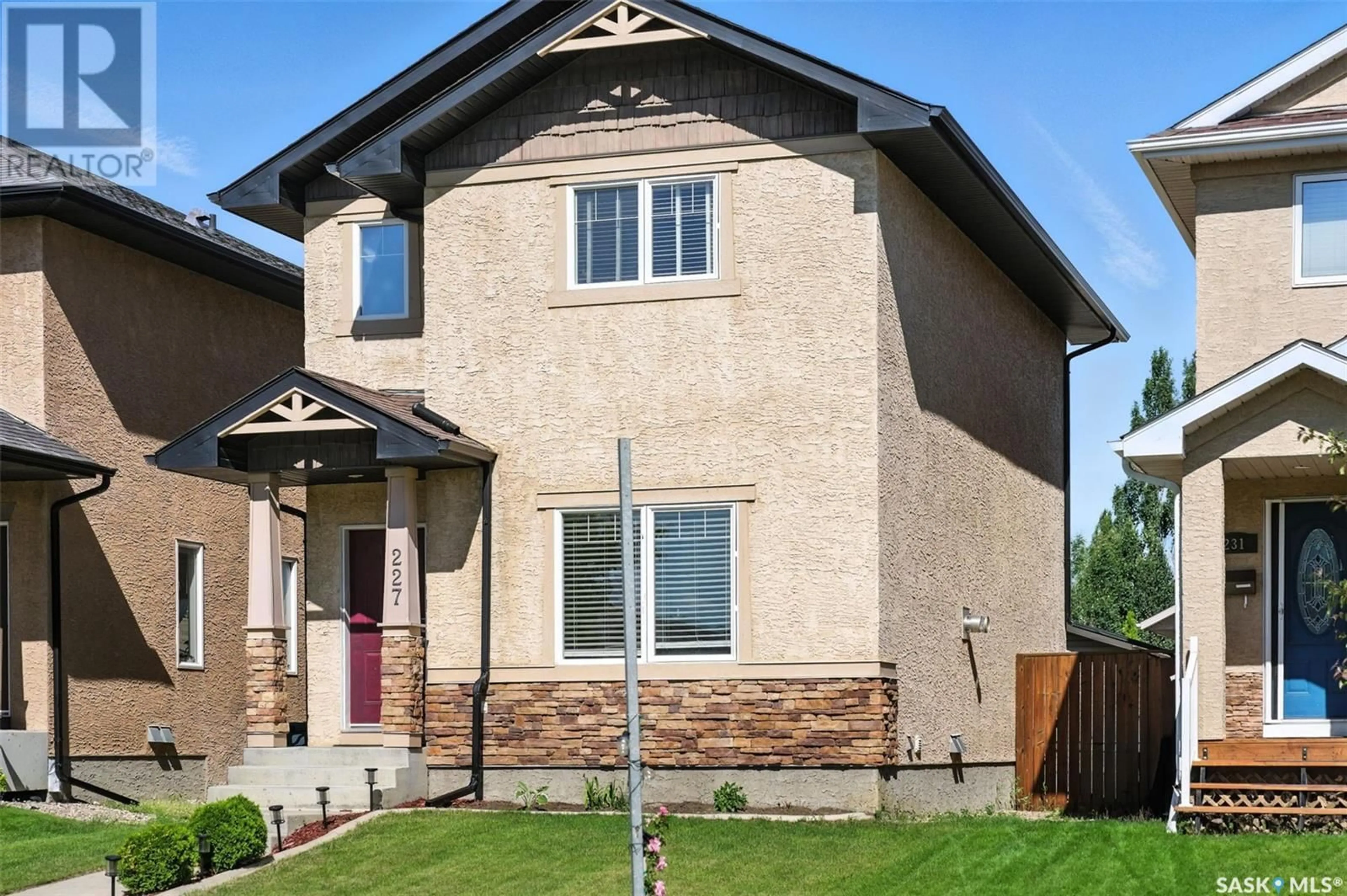 Home with brick exterior material, street for 227 GALLOWAY ROAD, Saskatoon Saskatchewan S7T0B2