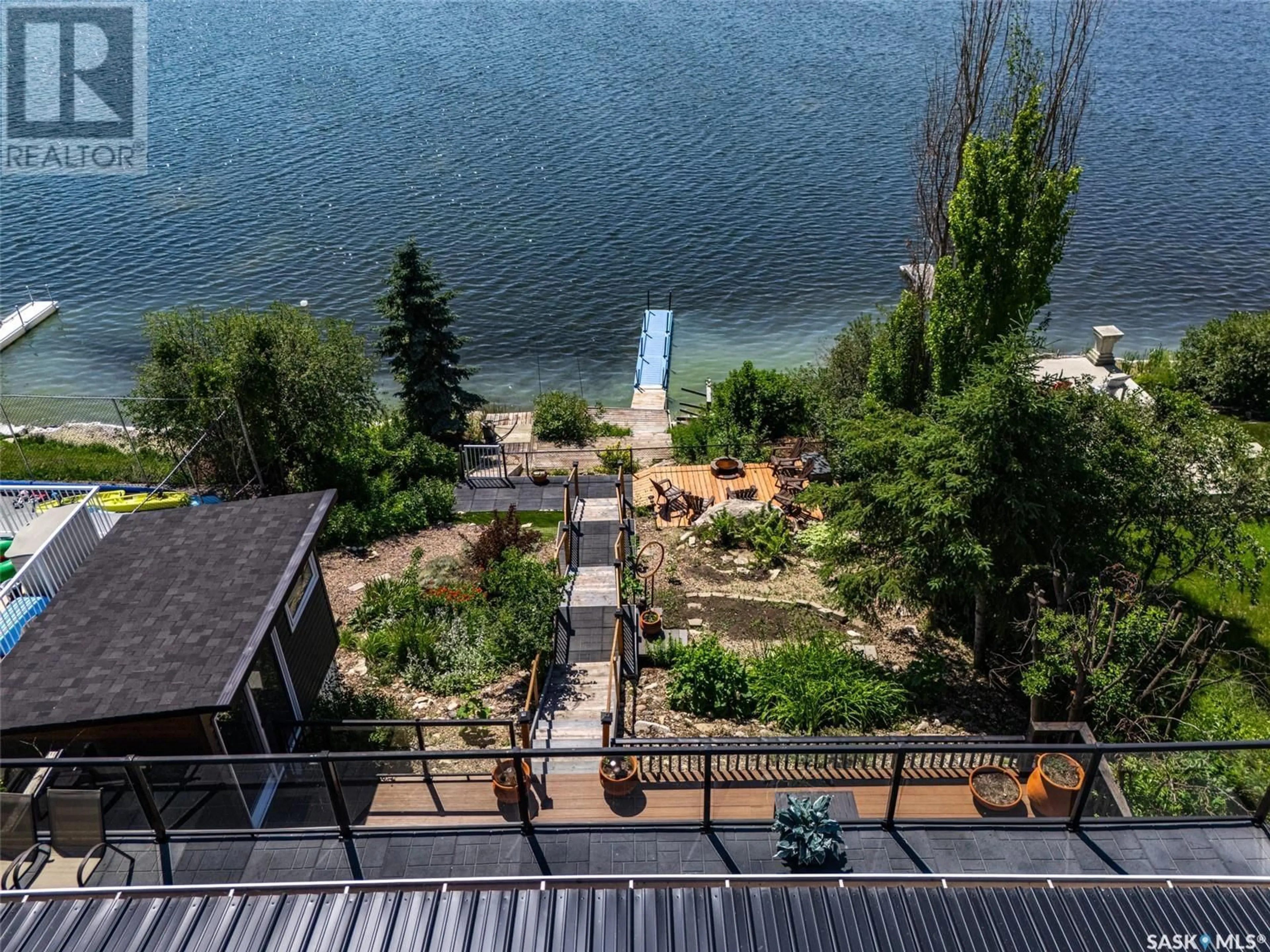 A pic from outside/outdoor area/front of a property/back of a property/a pic from drone, water/lake/river/ocean view for 5703 NELSON BEACH DR, Hoodoo Rm No. 401 Saskatchewan S0K4P0