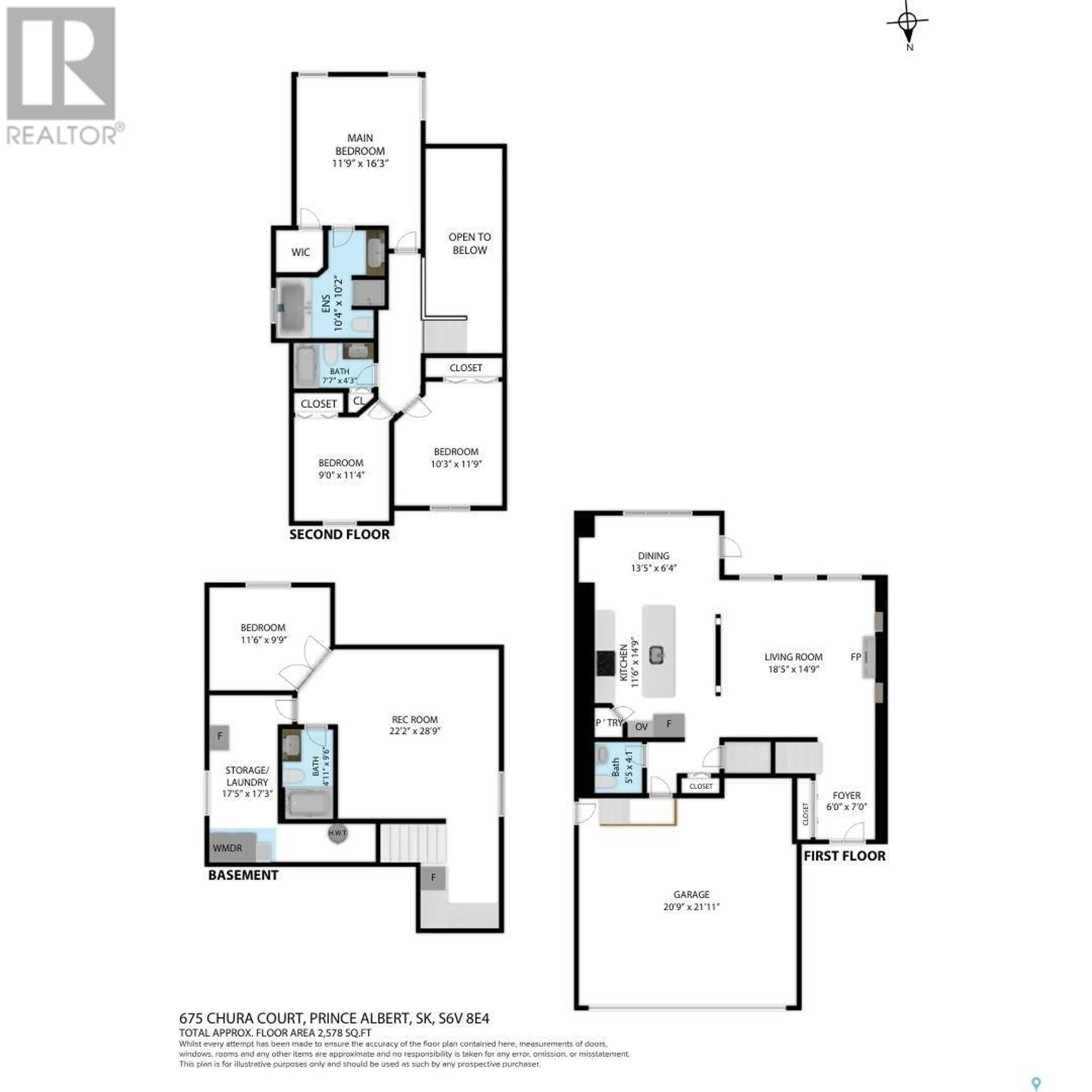 Floor plan for 675 CHURA COURT, Prince Albert Saskatchewan S6V8E4