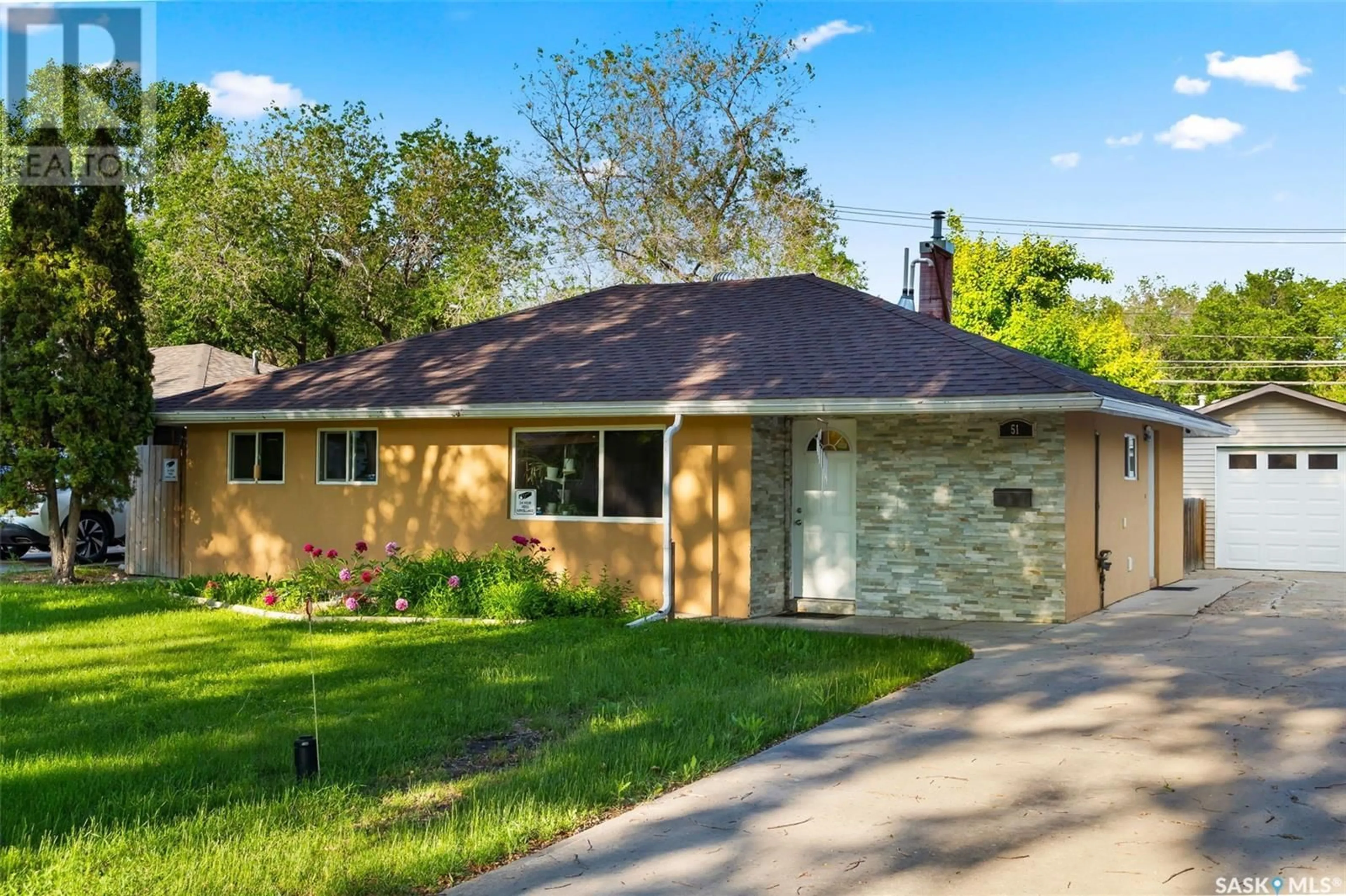 Home with brick exterior material, street for 51 FOX GLOVE CRESCENT, Regina Saskatchewan S4S4K8