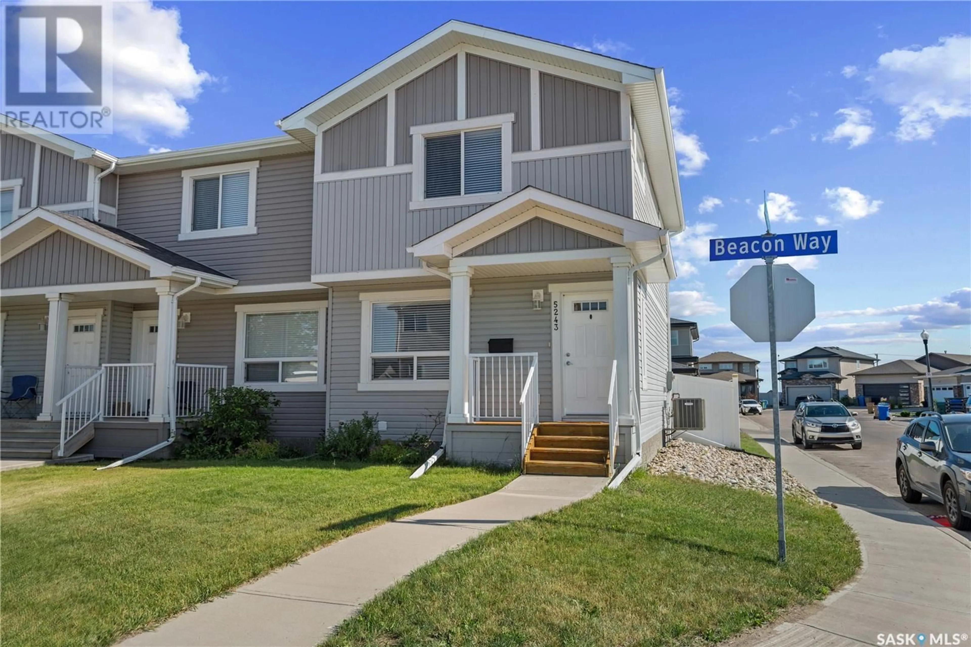 Home with vinyl exterior material, street for 5243 BEACON WAY, Regina Saskatchewan S4W0H8