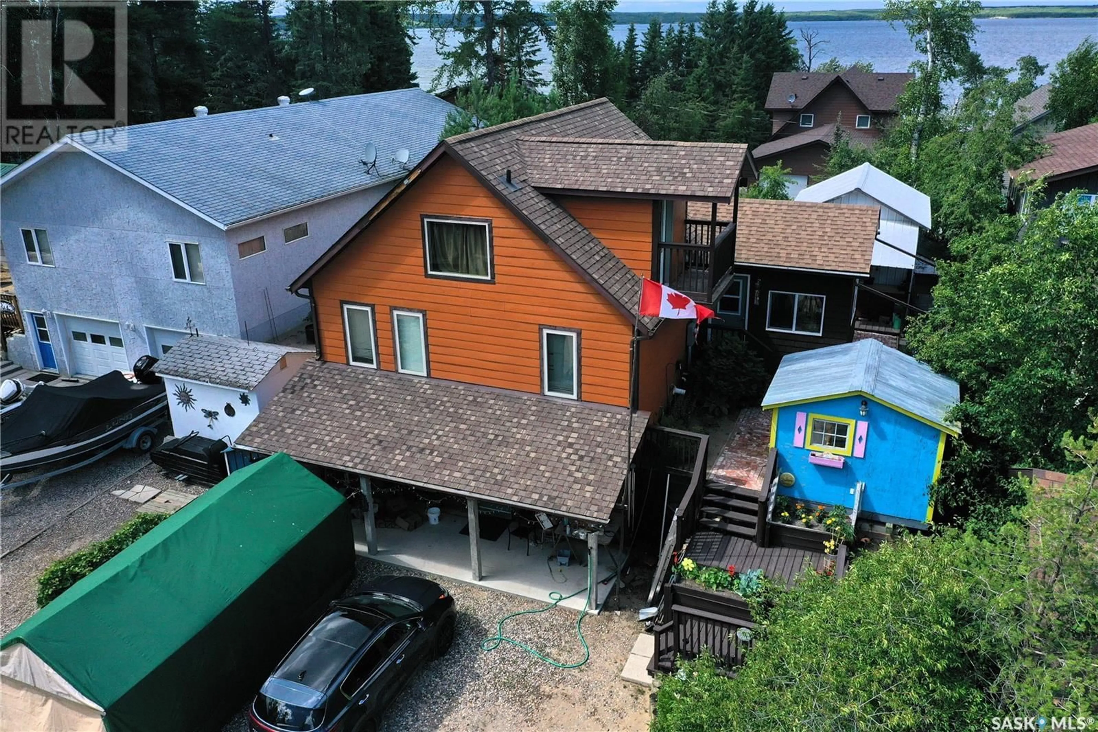 A pic from outside/outdoor area/front of a property/back of a property/a pic from drone, unknown for 621 PINE DRIVE, Tobin Lake Saskatchewan S0E1E0