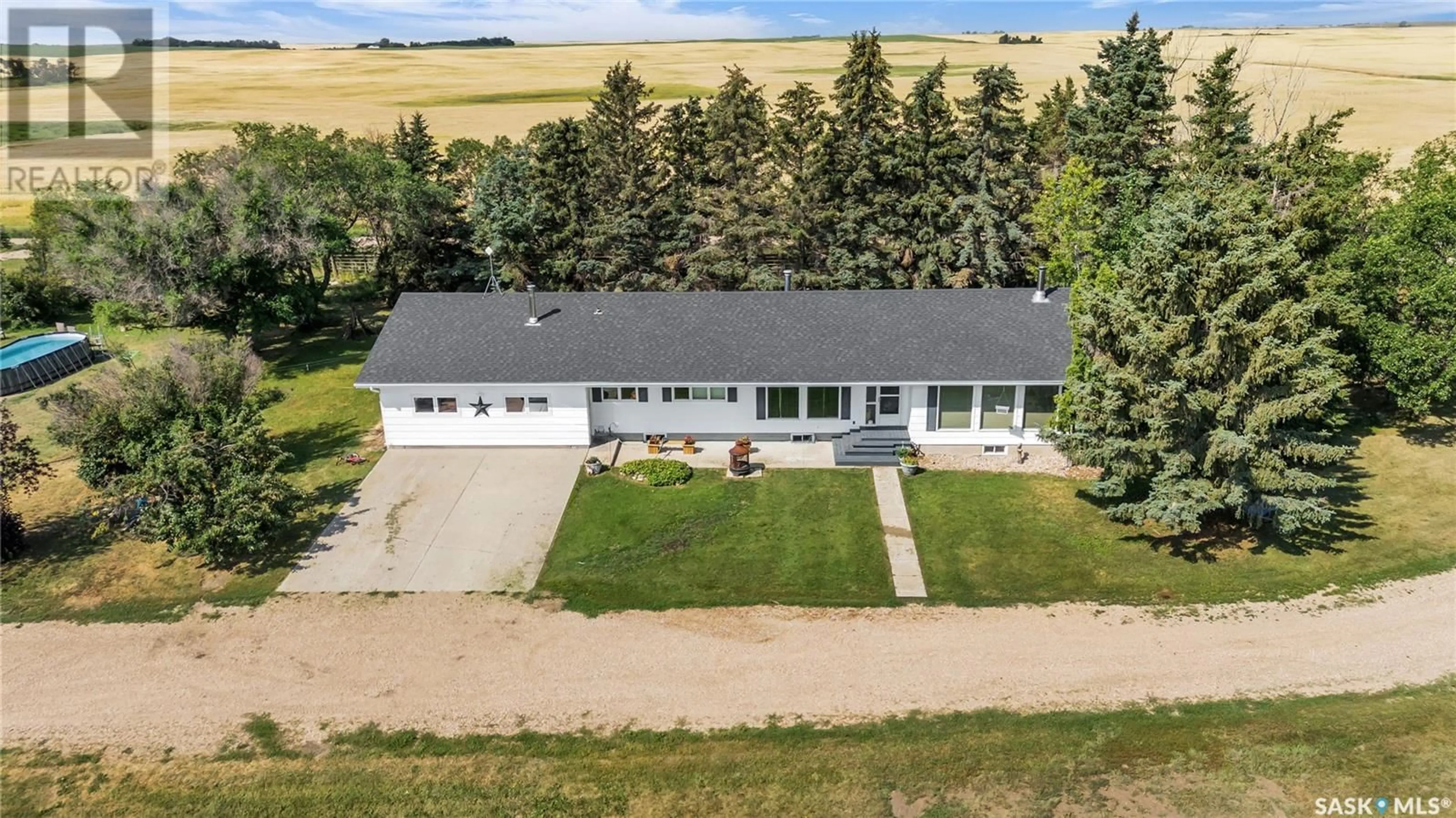 A pic from outside/outdoor area/front of a property/back of a property/a pic from drone, unknown for KENASTON ACREAGE, Mccraney Rm No. 282 Saskatchewan S0G2N0