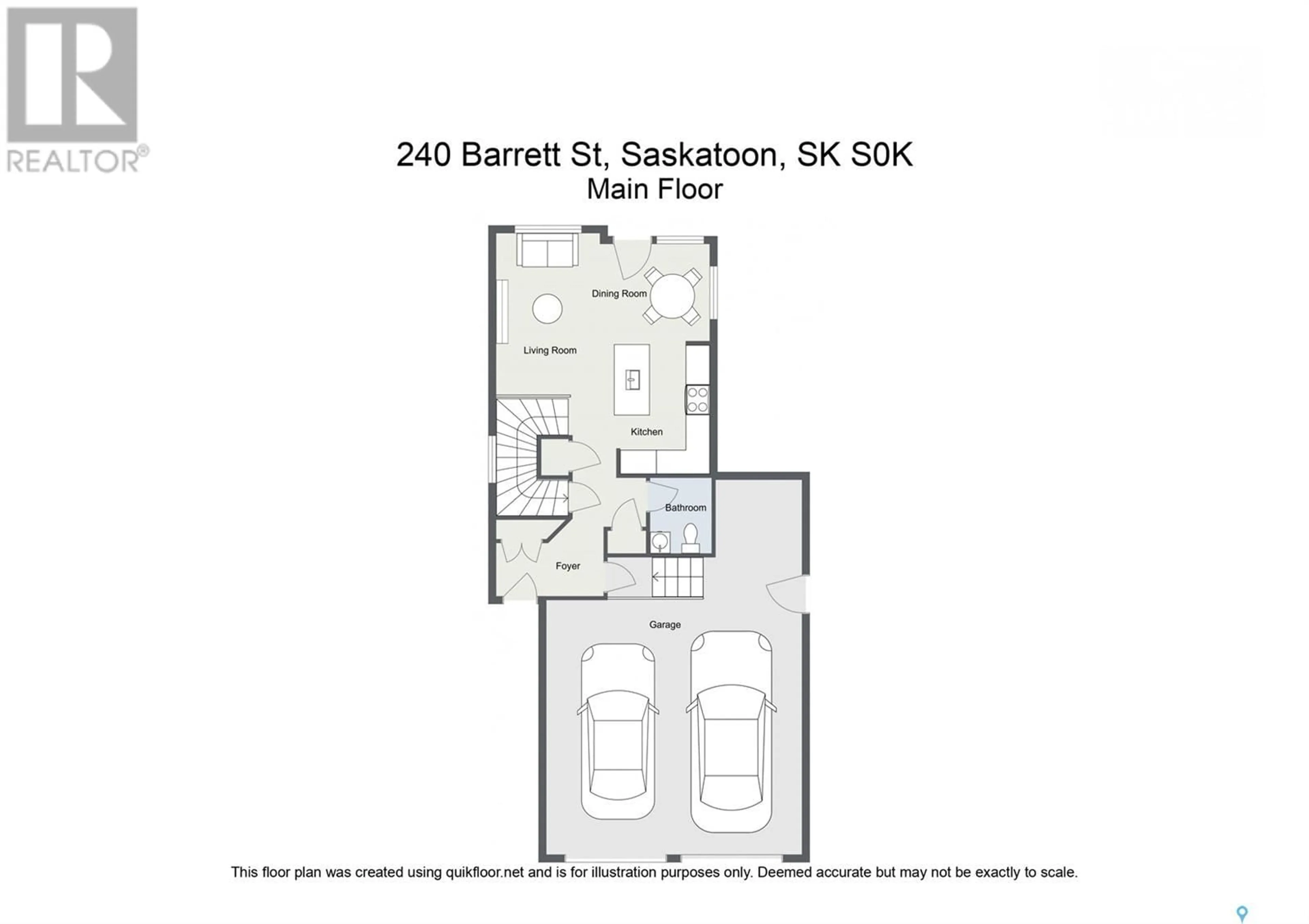 Floor plan for 240 BARRETT STREET, Saskatoon Saskatchewan S7W1C7