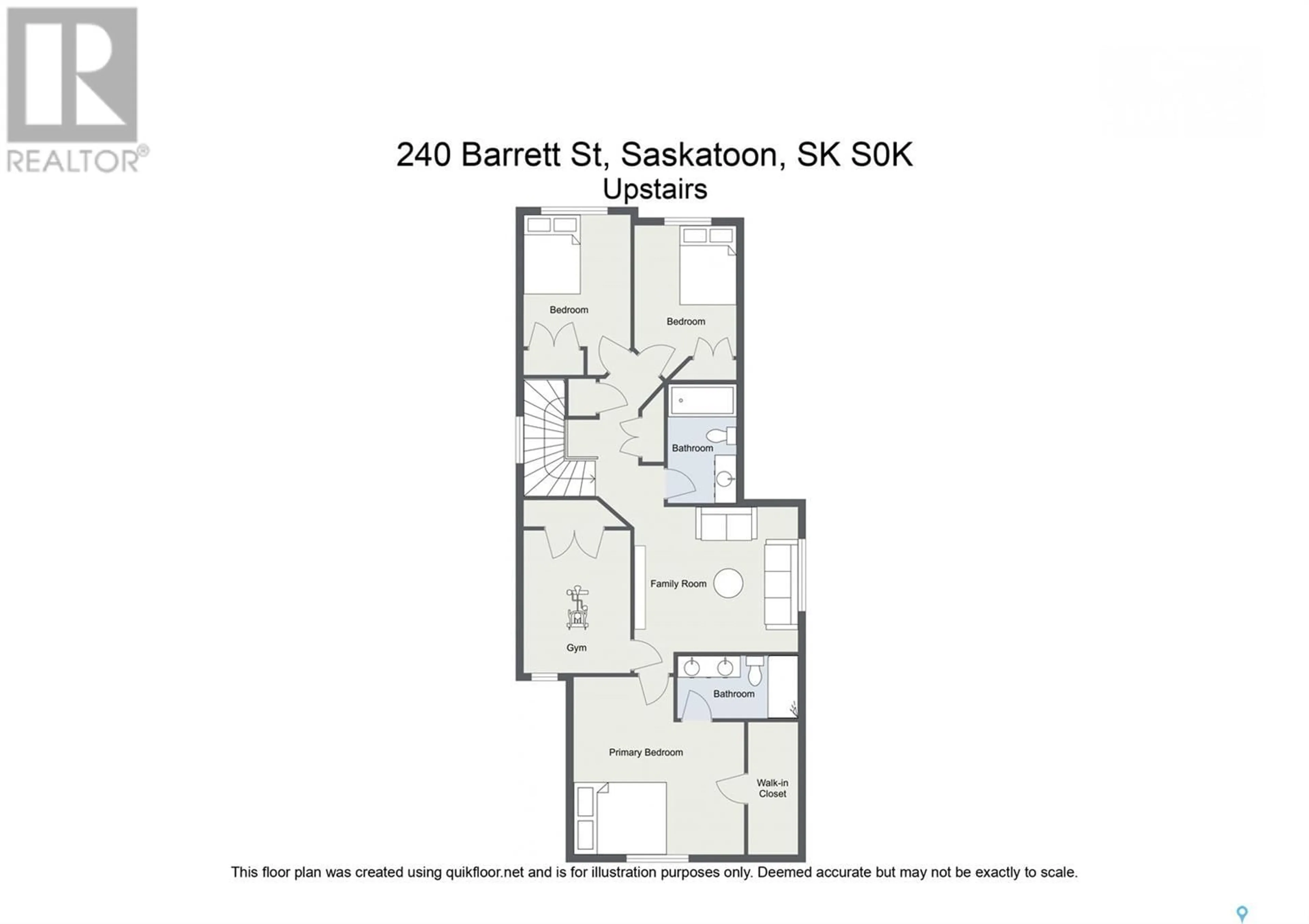 Floor plan for 240 BARRETT STREET, Saskatoon Saskatchewan S7W1C7